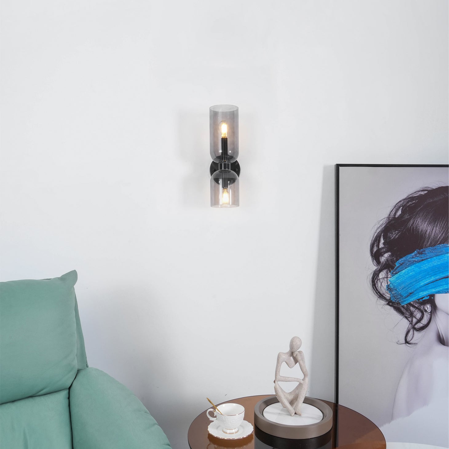 Edie Wall Lamp - Modern LED Sconce Light for Bedroom, Living Room & Hallway - Dimmable Plug-in Wall Light Fixture with Adjustable Arm - Perfect for Reading, Decor & Ambient Lighting