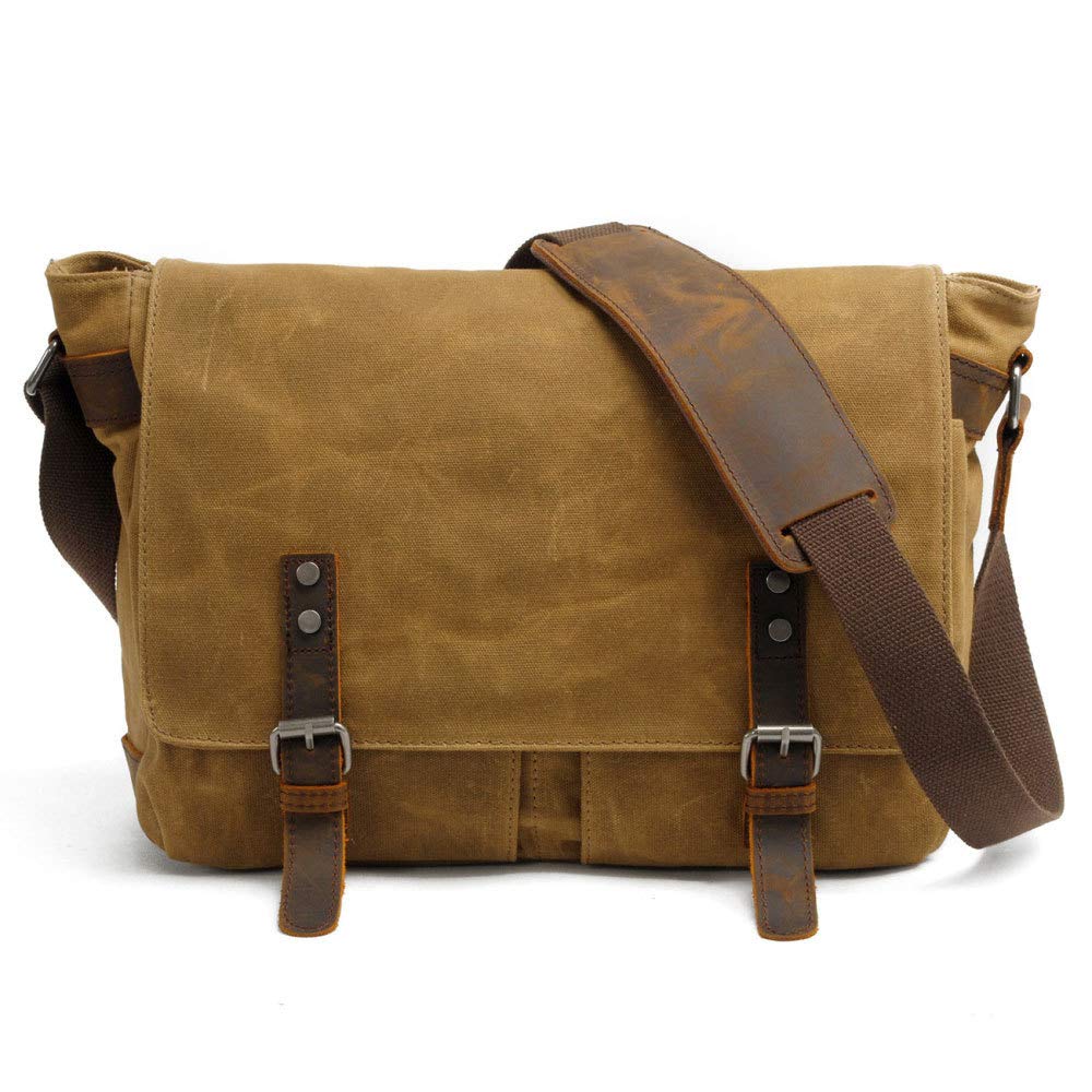 Durable Oil Wax Canvas Camera Backpack for SLR & Outdoor Use