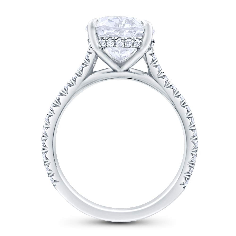 4 CT Oval Cut Colorless VVS1 Moissanite Engagement Ring for Women - Bridal Wedding Solitaire Ring, Anniversary & Promise Gift - Perfect for Proposals, Weddings, Anniversaries & Special Occasions
