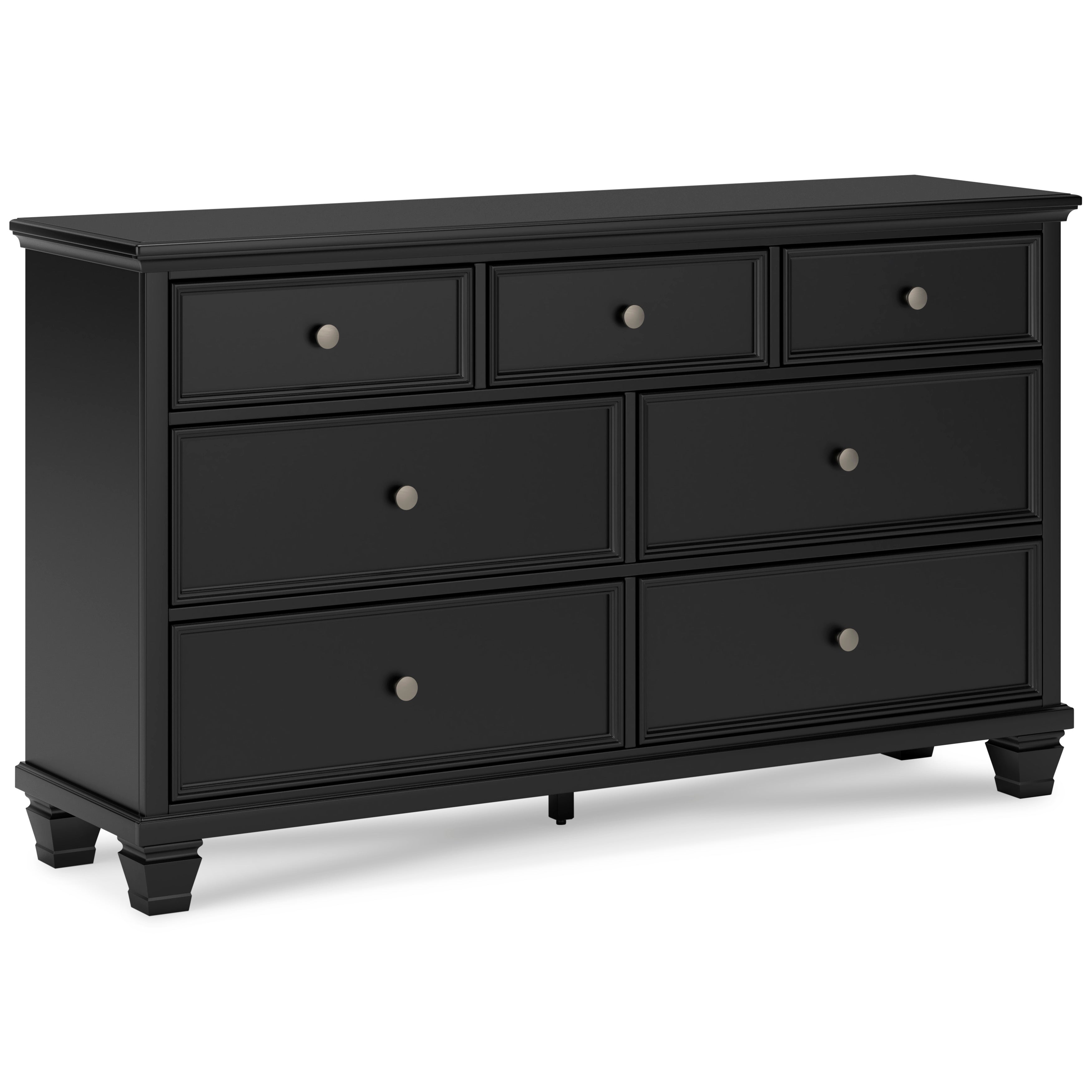 Modern Laney 6-Drawer Dresser for Bedroom - Solid Wood Chest of Drawers with Metal Handles, Stylish Storage Organizer for Clothes, Bedroom Furniture for Home Decor