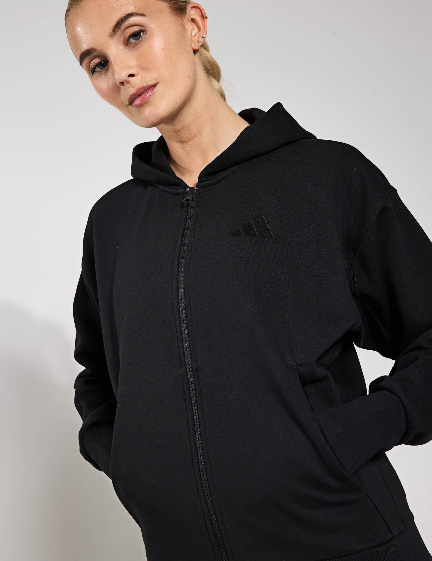 ALL SZN Fleece Full Zip Hoodie for Men & Women - Soft & Warm Winter Jacket - Black - Perfect for Outdoor Activities, Casual Wear & Cold Weather