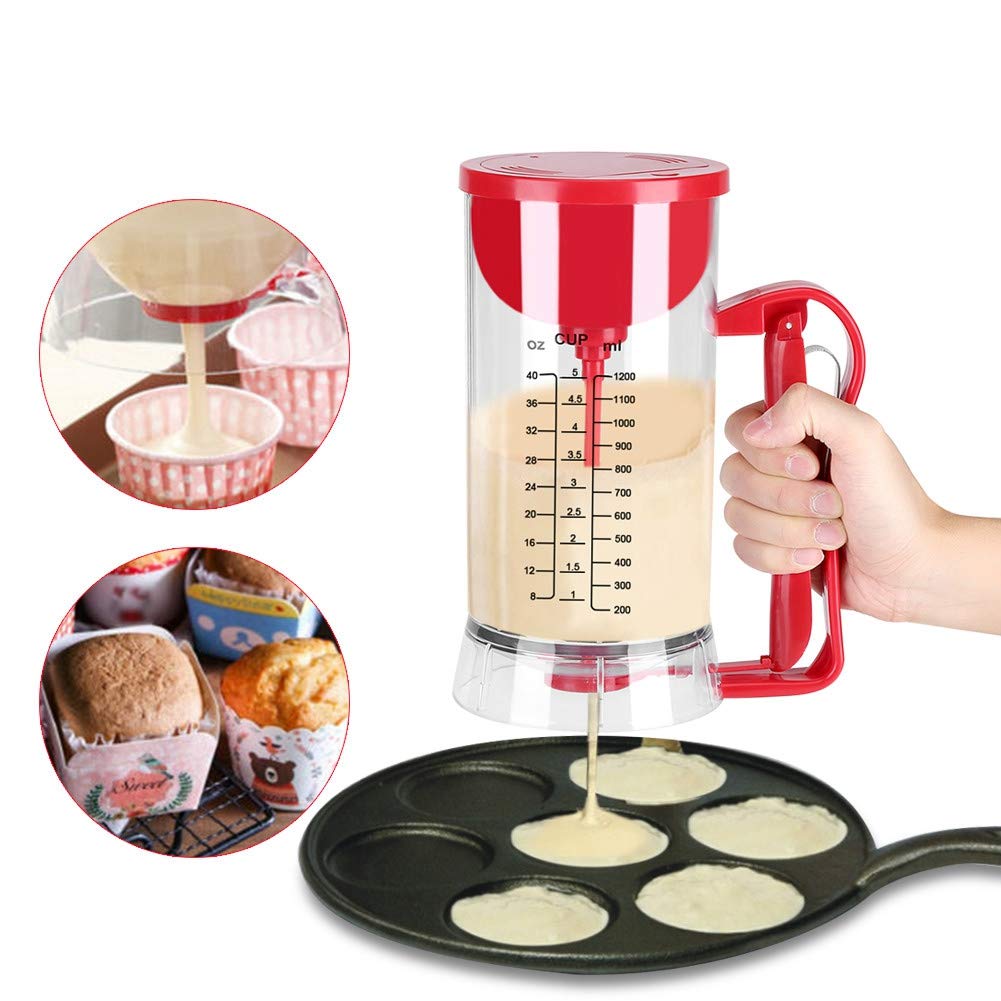 VIFERR Cordless Electric Batter Mixer & Dispenser - Battery Powered Pancake, Cupcake, Waffle Batter Maker Machine for Home Kitchen Baking | Perfect for Breakfast, Brunch, and Party Dessert Preparation
