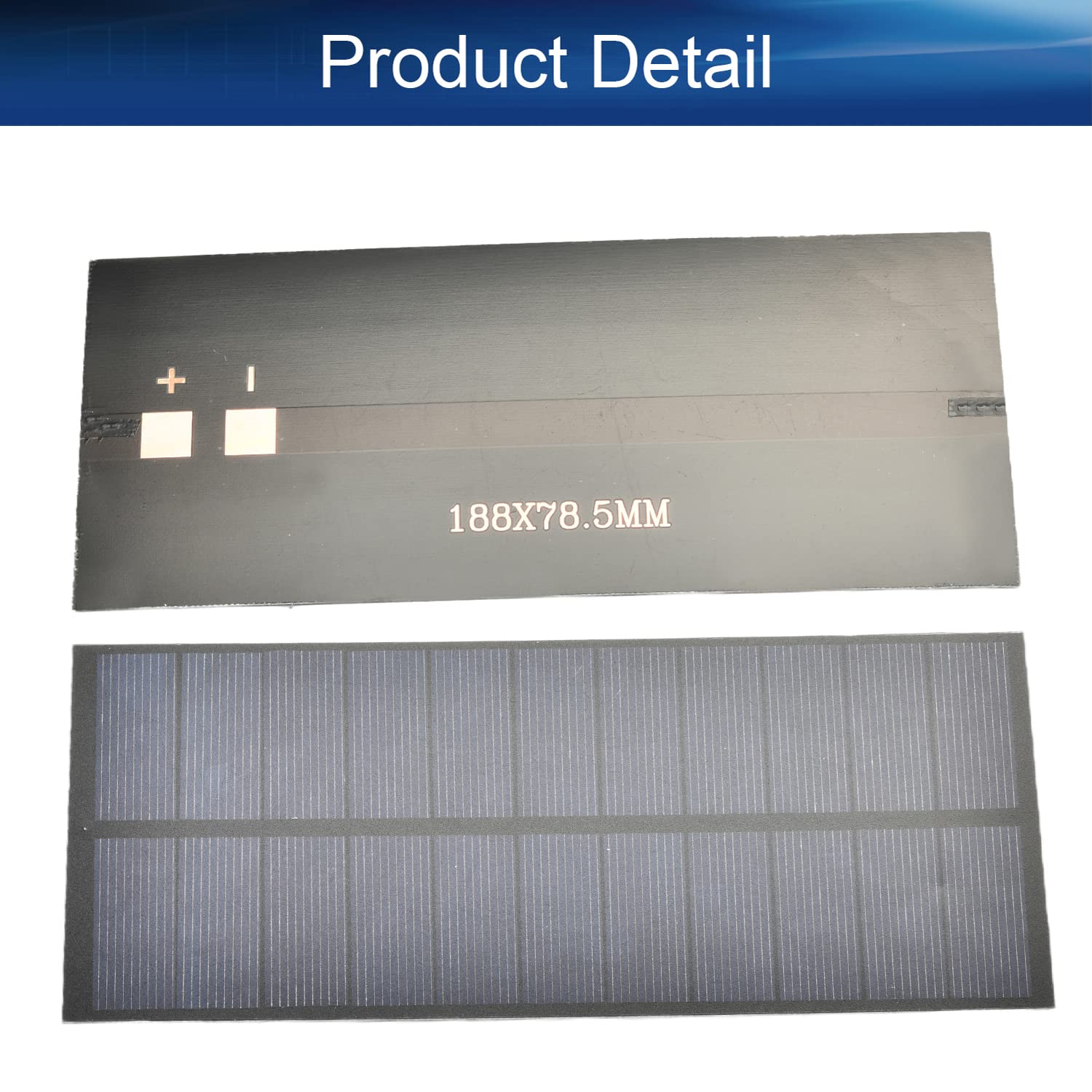 Bettomshin 5.5V 2.2W Mini Solar Panel - Polycrystalline Solar Cell for DIY Solar System, Light Electric Toys, and Solar Battery Charger (7.4