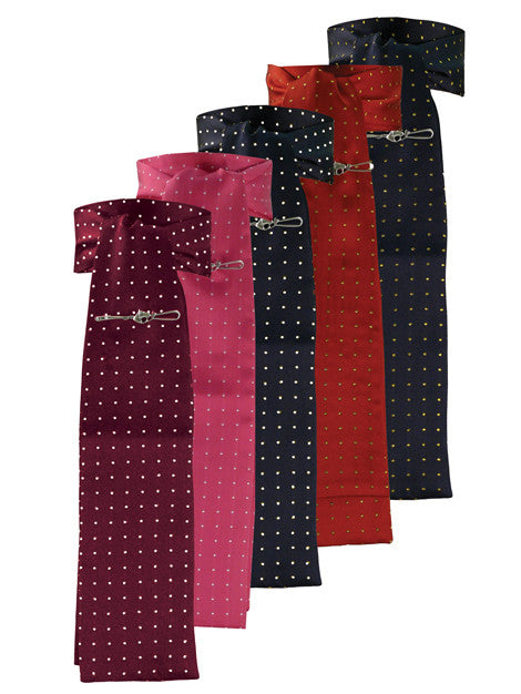 Equetech Pin Spot Self Tying Stock Tie - Premium Equestrian Horse Riding Accessory for Dressage & Show Jumping - Perfect for Competition, Training, and Stable Use