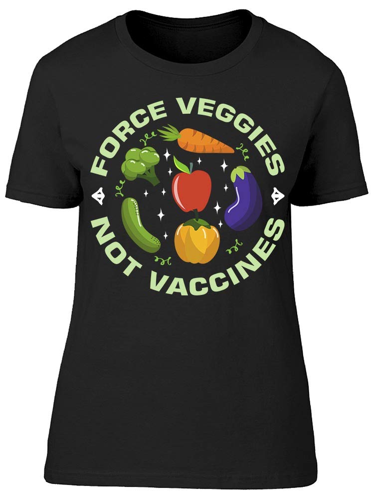 Smartprints Force Veggies Tee for Women - Funny Vegan T-Shirt - Perfect for Gym, Yoga & Plant-Based Lifestyle