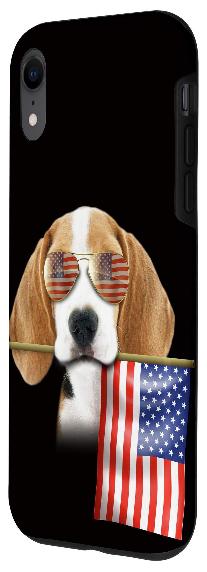 iPhone XR Beagle Dog Patriotic Phone Case - American Flag Design, July 4th Independence Day Gift - Perfect for Dog Lovers & Patriotic Events