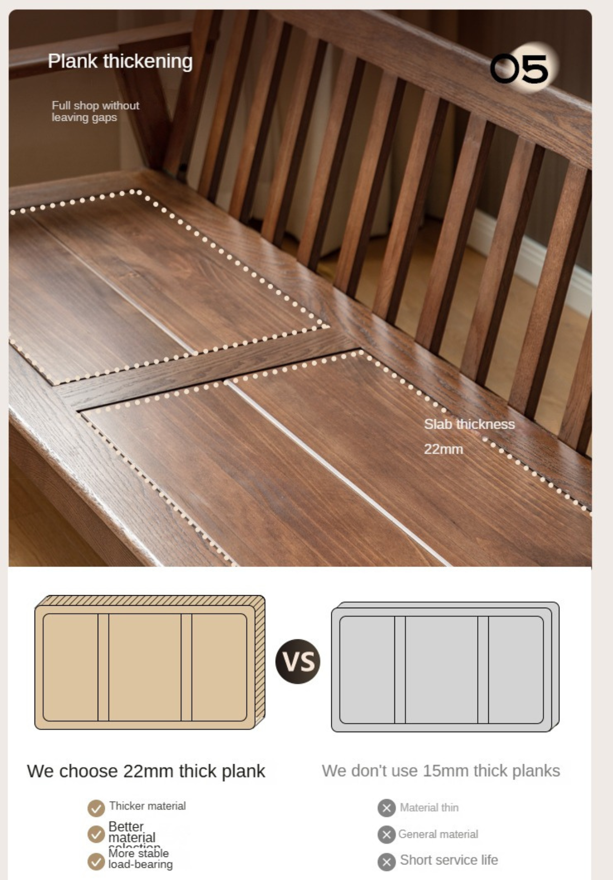 Solid Oak Wood Straight Sofa - 4 Fabric Color Options for Living Room, Office & Lounge Areas