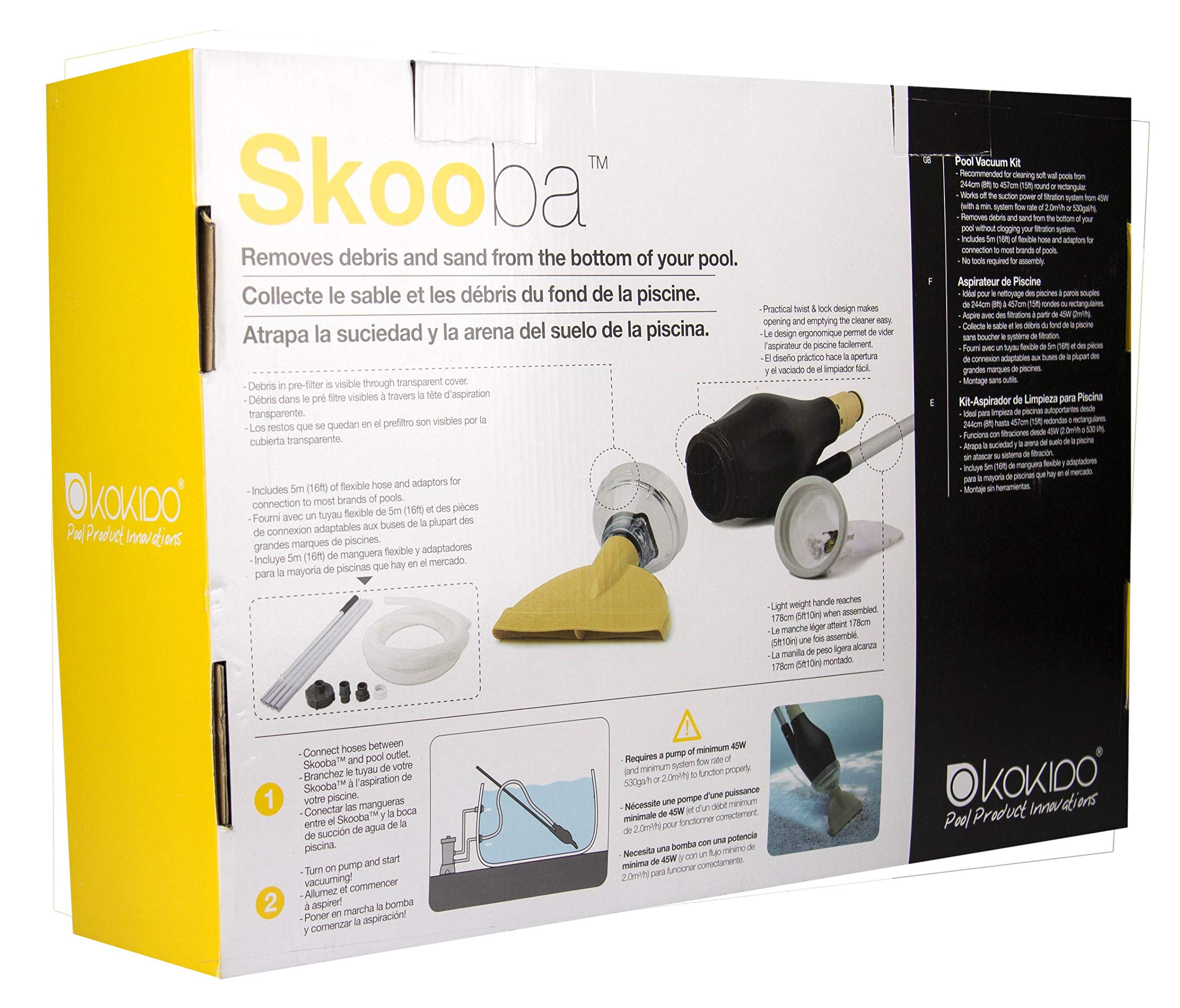 Kokido NA4220 Skooba Automatic Above Ground Pool Vacuum Cleaner - Efficient Pool Cleaning for Inground & Above Ground Pools - Perfect for Backyard, Residential & Vacation Home Maintenance