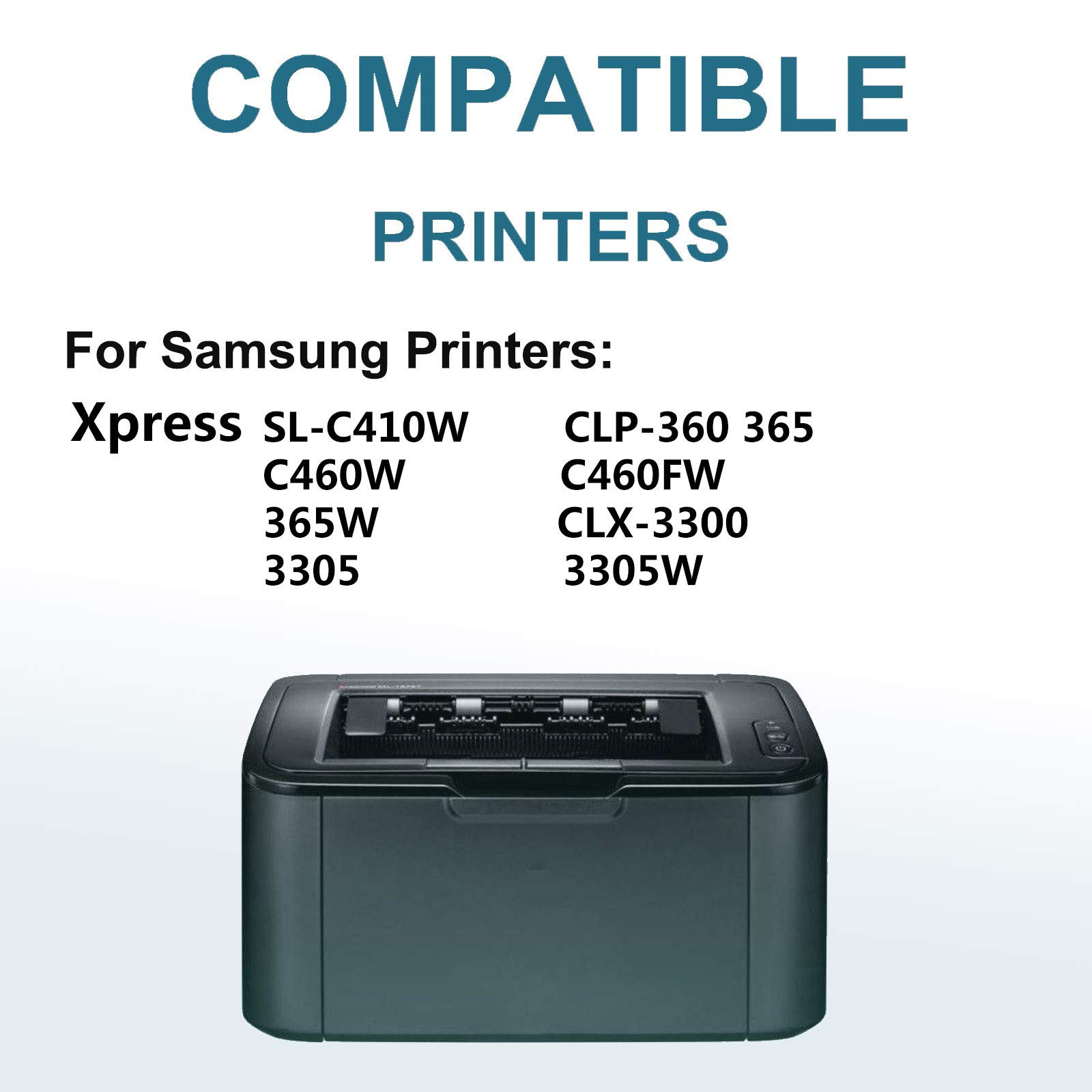 2-Pack Black High Capacity CLT-406S (CLT-K406S) Toner Cartridge - Compatible with Samsung Xpress SL-C410W, C460W, C460FW Printers - Perfect for Home & Office Printing Needs
