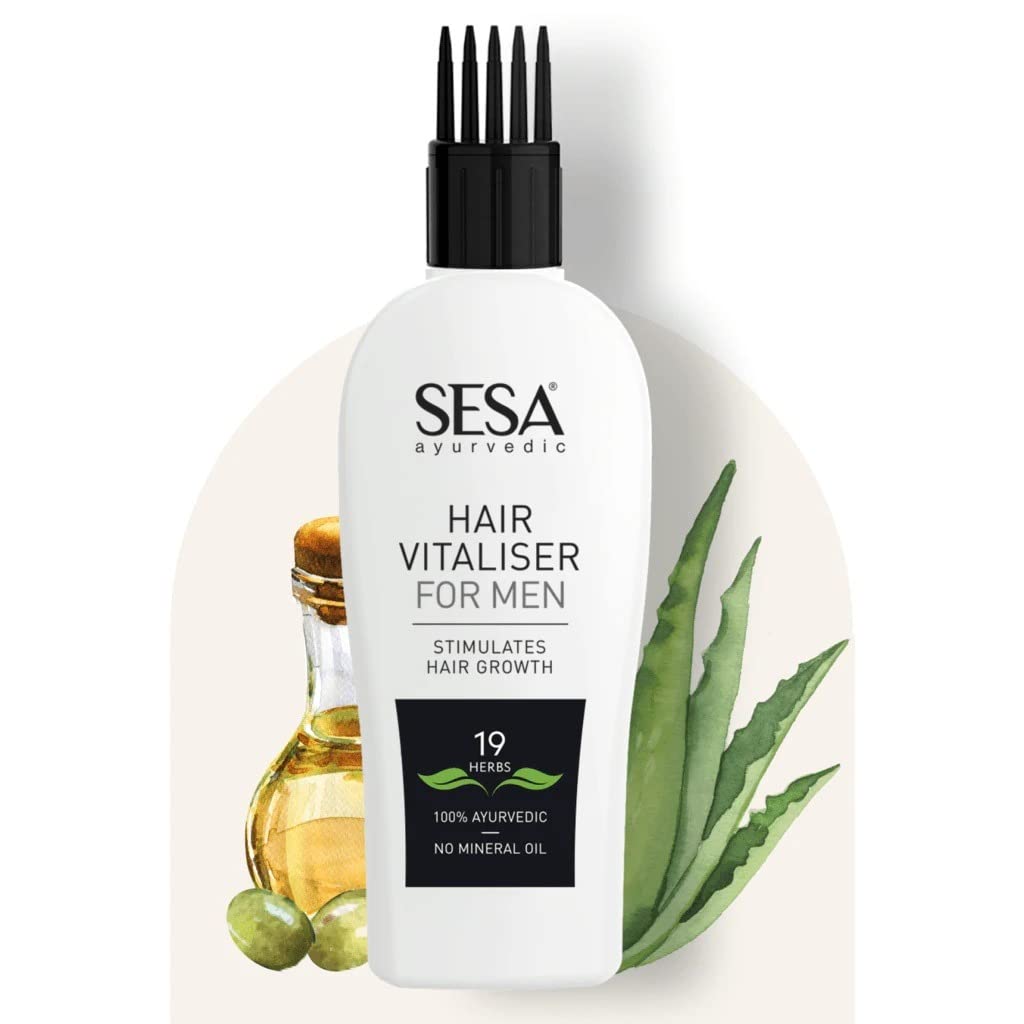 SESA Hair Growth Oil for Men 100ml - Natural Hair Vitalizer to Reduce Hair Fall & Stimulate Growth | Nourishing Scalp Treatment for Thicker, Healthier Hair | Daily Use for Hair Care Routine