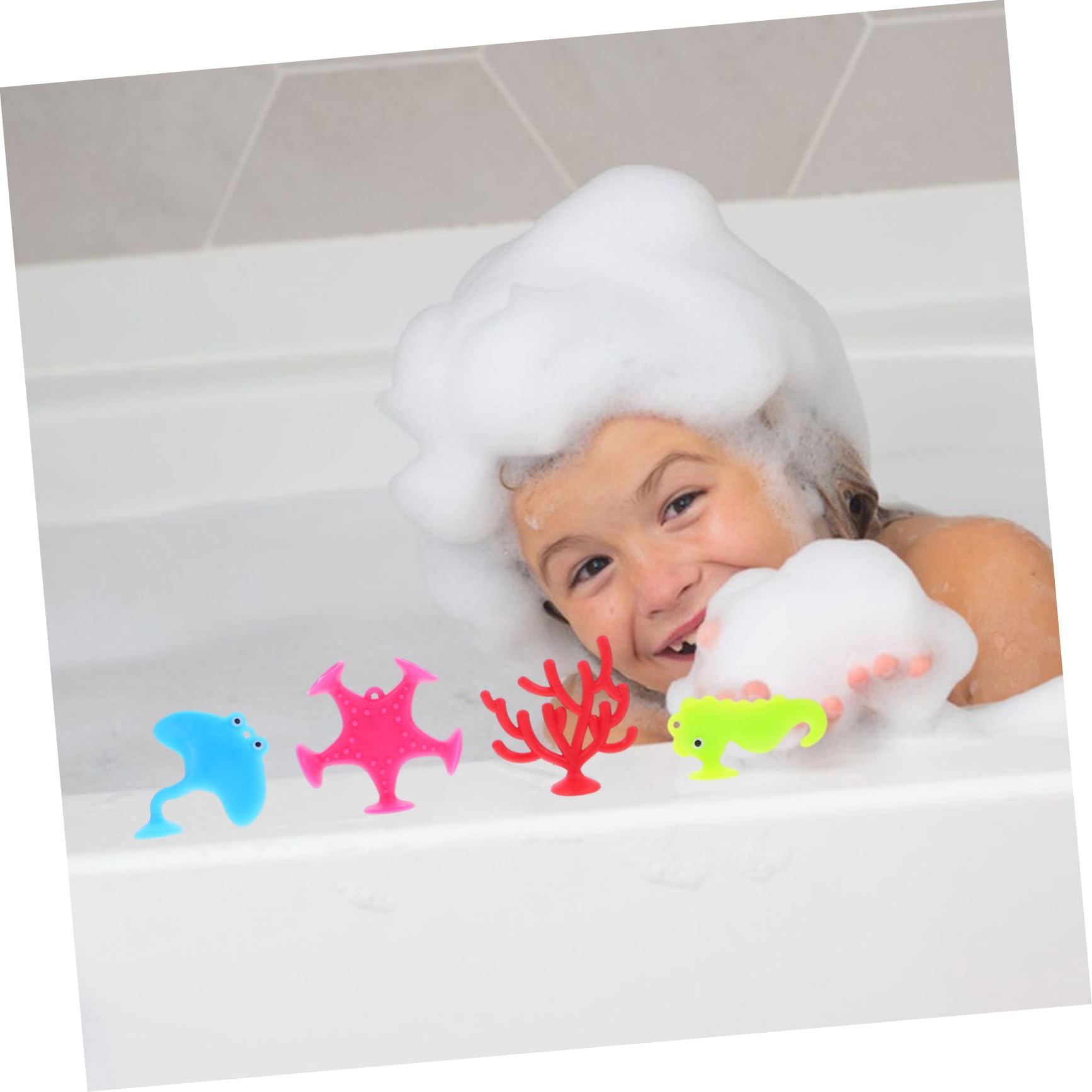 CORHAD 18-Piece Suction Cup Bath Toys Set - Fun Cartoon Bathtub Toys for Kids, Waterproof Shower Toys for Toddlers - Perfect for Bath Time, Pool Play & Sensory Development
