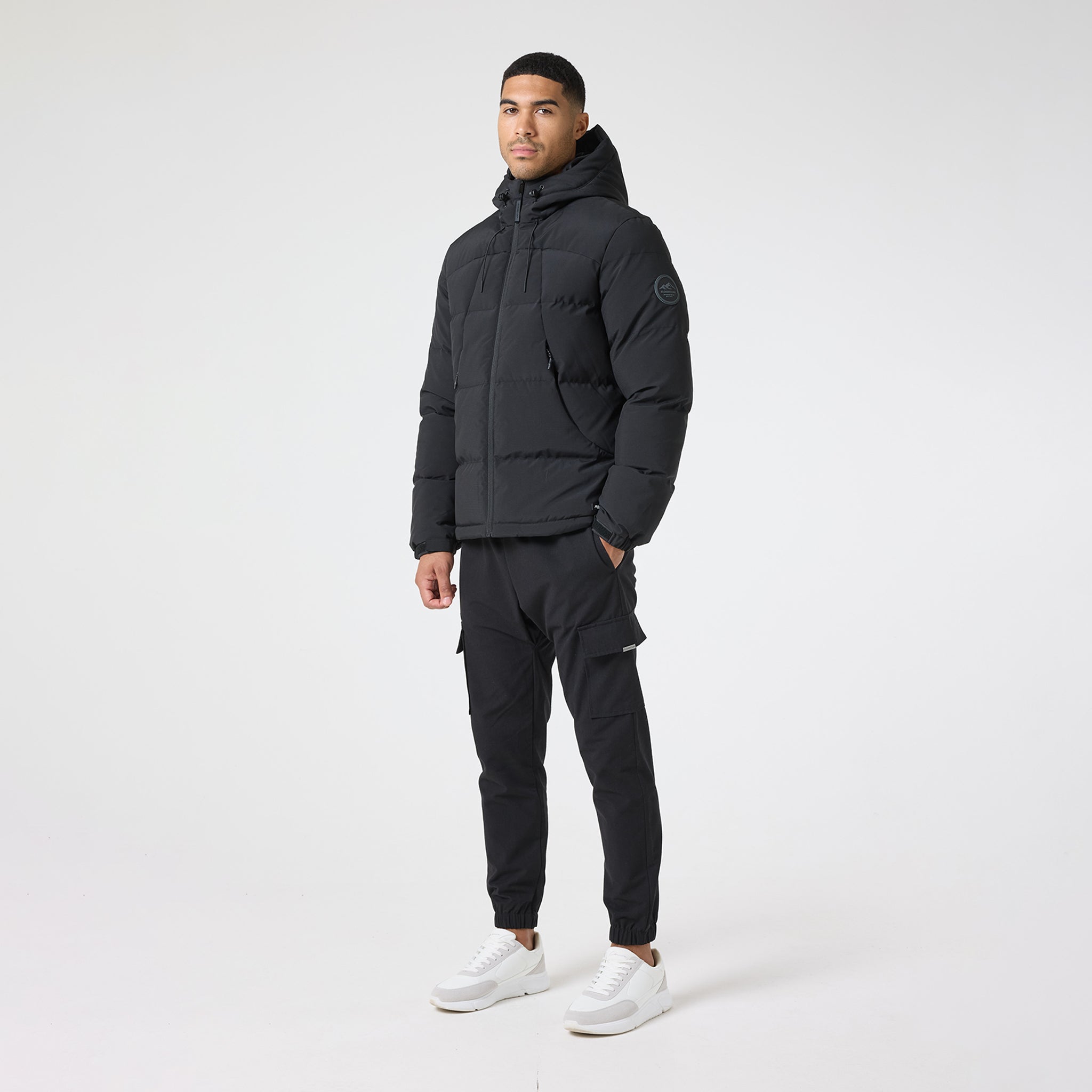 Ripstop Racer Puffer Jacket - Lightweight Waterproof Winter Coat for Men & Women | Black | Perfect for Outdoor Activities, Hiking & Cold Weather