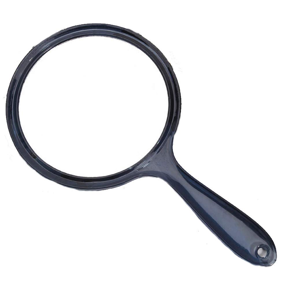 3X/1X Magnifying Makeup Hand Mirror - Double-Sided Travel Cosmetic Mirror with Acrylic Clear Finish, Large Round Handheld Mirror (Black) - Perfect for Home Vanity, Travel & Professional Makeup Application