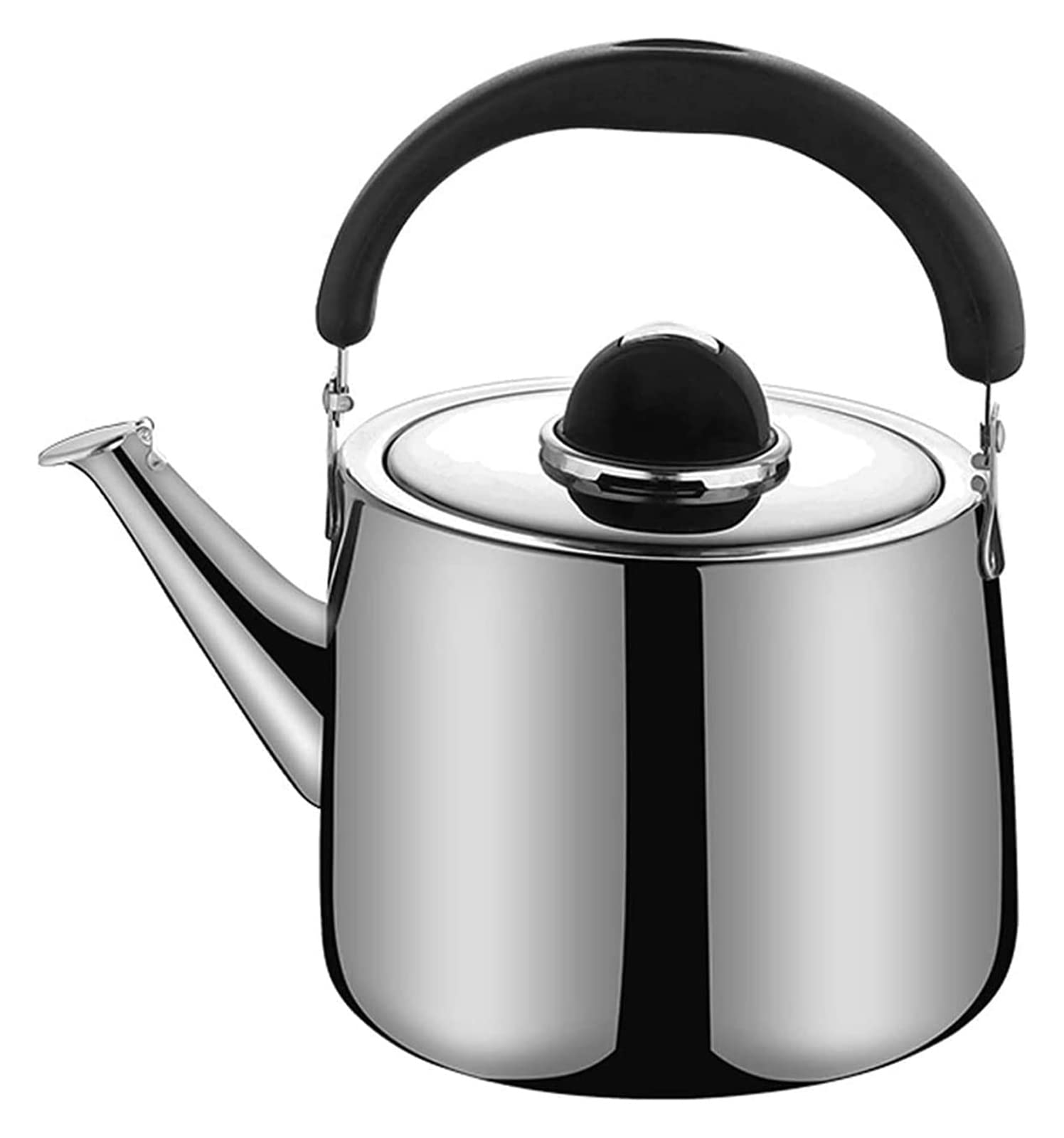 Stainless Steel Induction Whistling Tea Kettle - 2.5L Large Capacity Camping Kettle with Ergonomic Handle for Coffee, Tea & Outdoor Use - Perfect for Home, Office & RV Travel