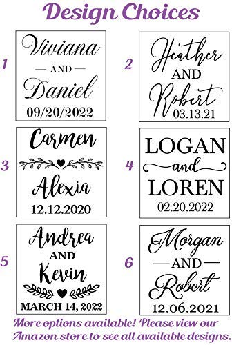 Personalized Wedding Shot Glasses with Names & Date - Custom Monogram Wedding Favors for Guests - Perfect for Bridal Showers, Receptions & Anniversary Gifts