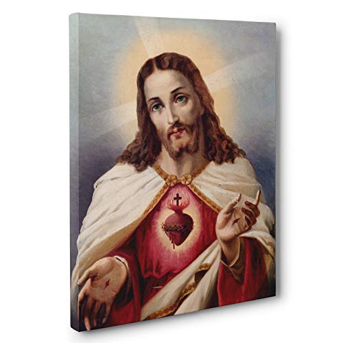 Religious Jesus Christ Portrait Canvas Wall Art - Perfect for Home Decor, Church, and Prayer Room