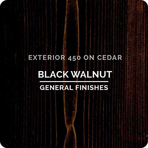 General Finishes Exterior 450 Water Based Wood Stain - 1 Gallon, Black Walnut - Perfect for Outdoor Furniture, Decks, Fences & Wooden Structures