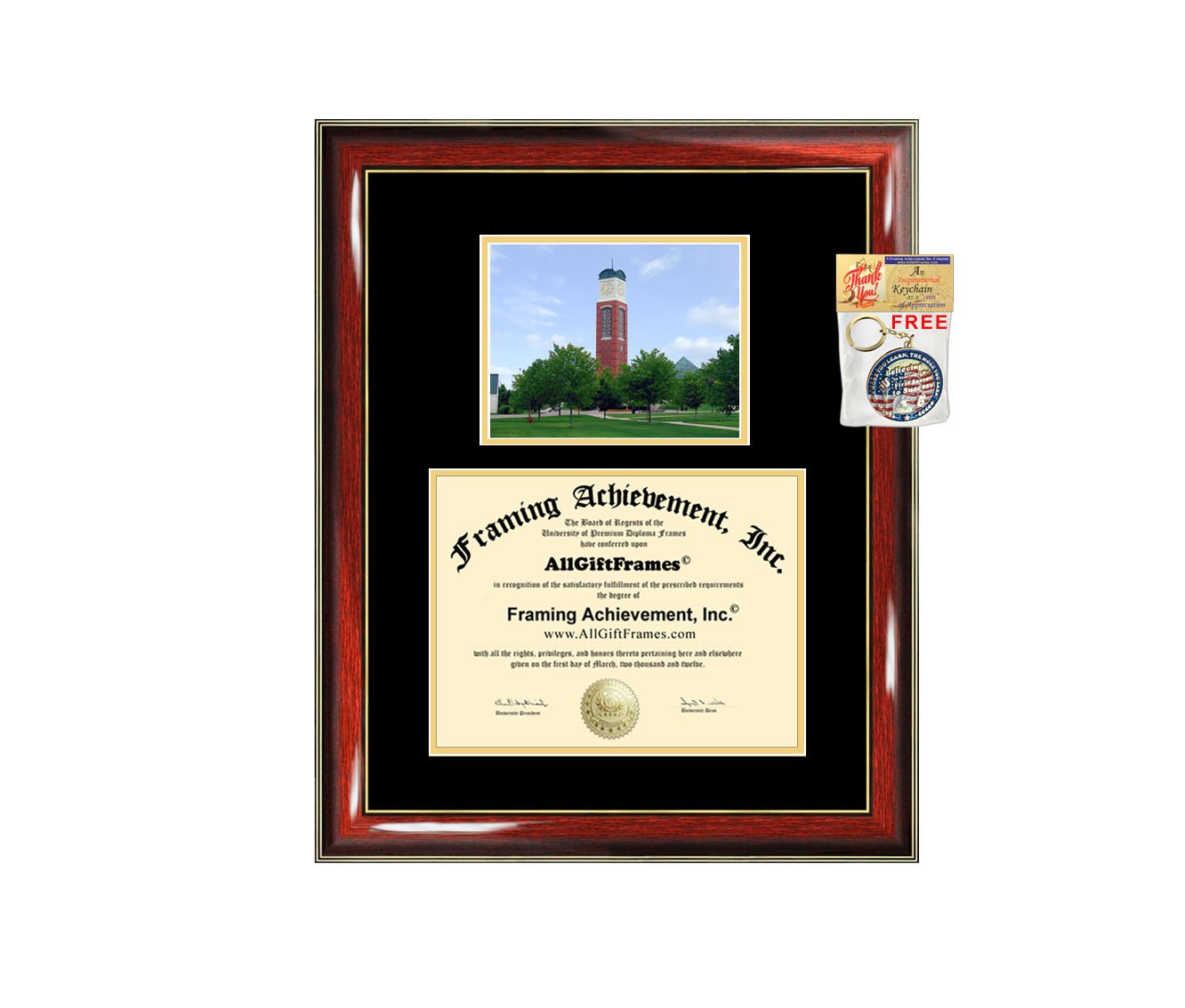 GVSU Diploma Frame - Grand Valley State University Graduation Certificate Display with Double Matting & Campus Photo - Perfect for Graduation Gifts, Office Decor, and Alumni Memorabilia