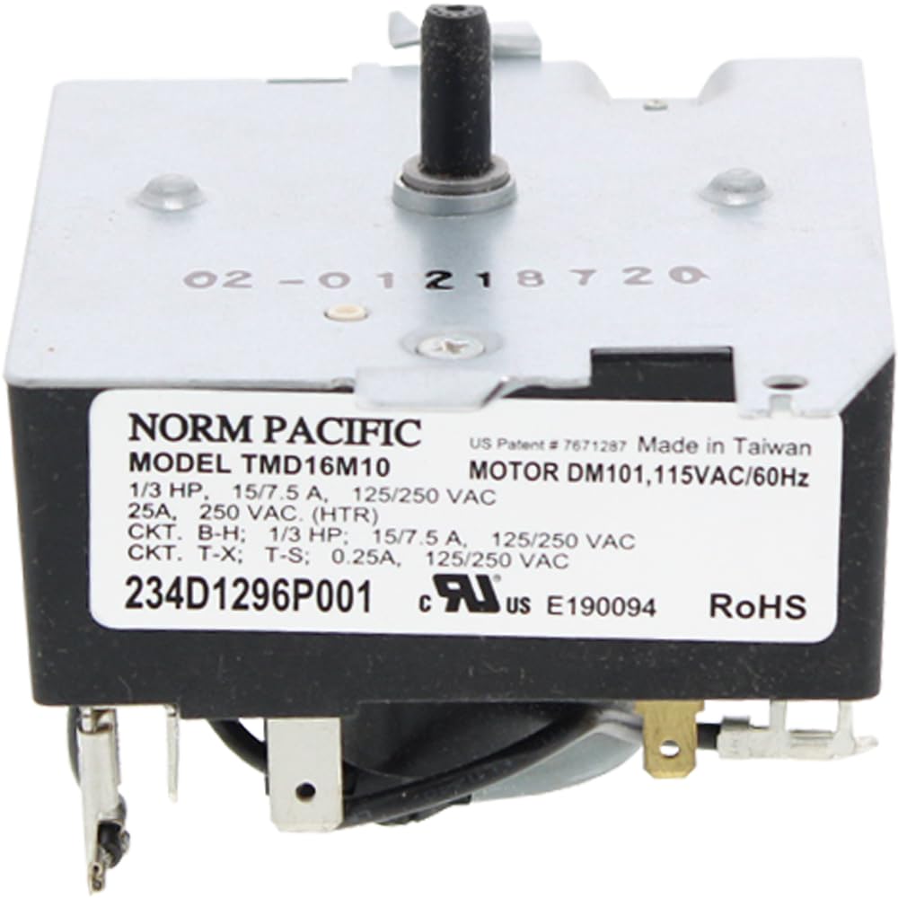 GE Dryer Timer Control Replacement - OEM Upgraded TMD16M10 for General Electric Dryers | Perfect for Home Laundry & Appliance Repair