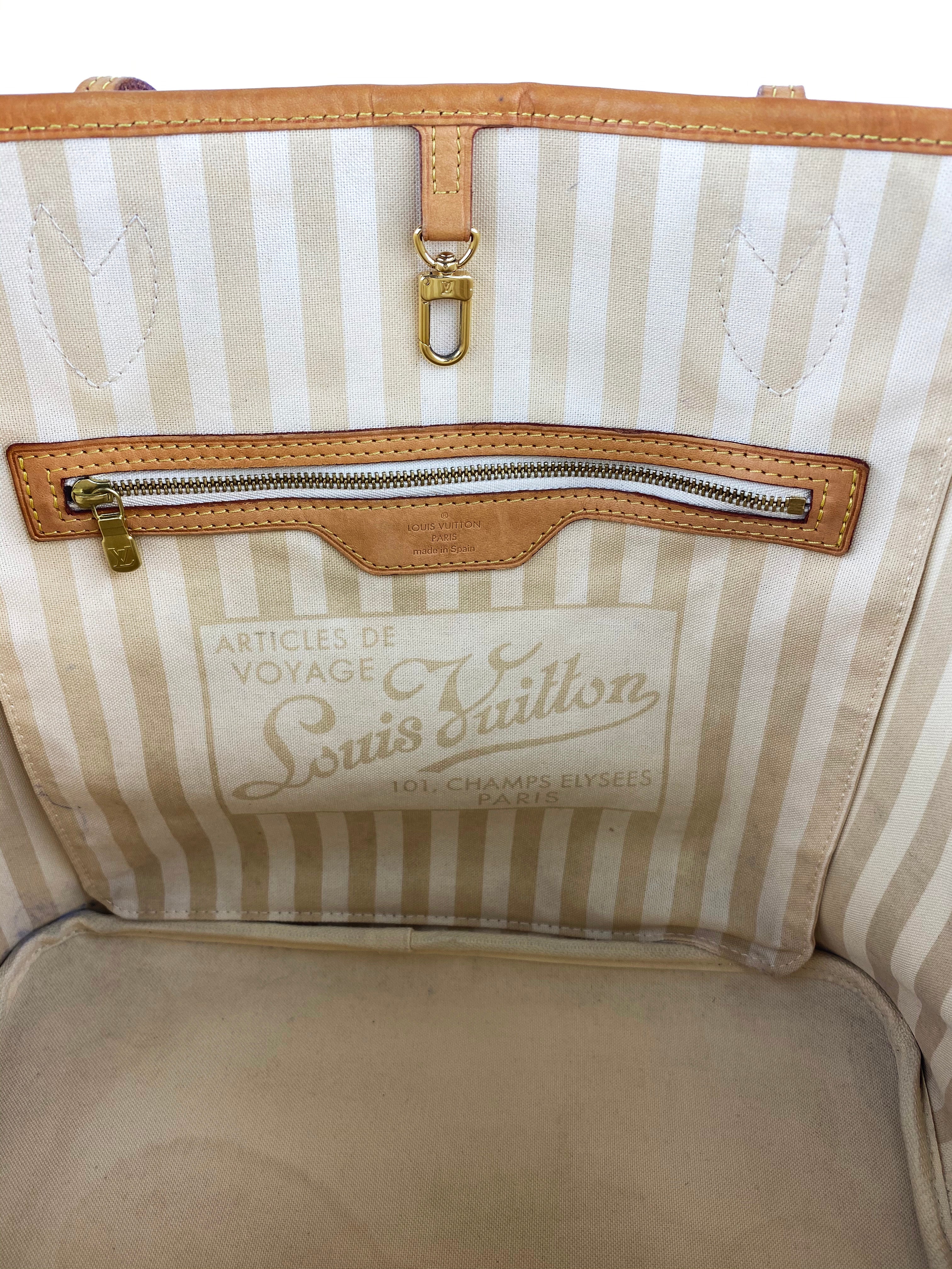 Authentic Louis Vuitton Monogram Rayures Neverfull GM Tote Bag - Limited Edition Luxury Handbag for Women, Perfect for Travel, Work & Shopping