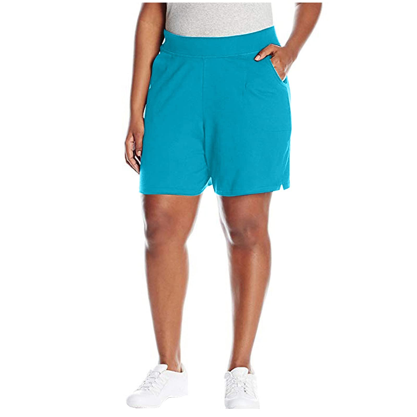 WOCACHI Women's Running Shorts - High Waisted Yoga Workout Shorts with Pockets for Women, Plus Size Athletic Shorts for Running, Gym, Yoga & Casual Wear | Comfortable & Breathable Activewear