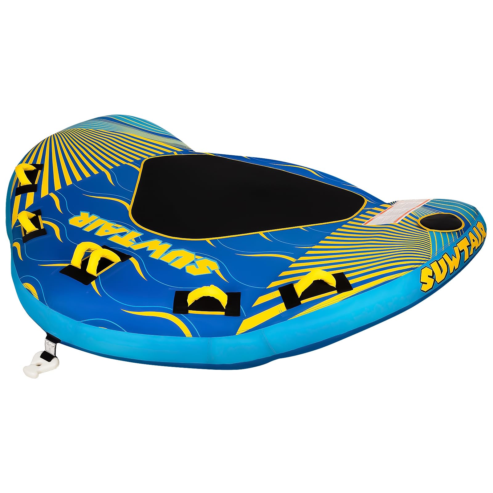 SUWTAIR Heavy-Duty Towable Tube for Boating - 3 Person Inflatable Sofa Tube with Thick Nylon Cover, Blue - Perfect for Water Sports, Lake Fun & Summer Beach Activities