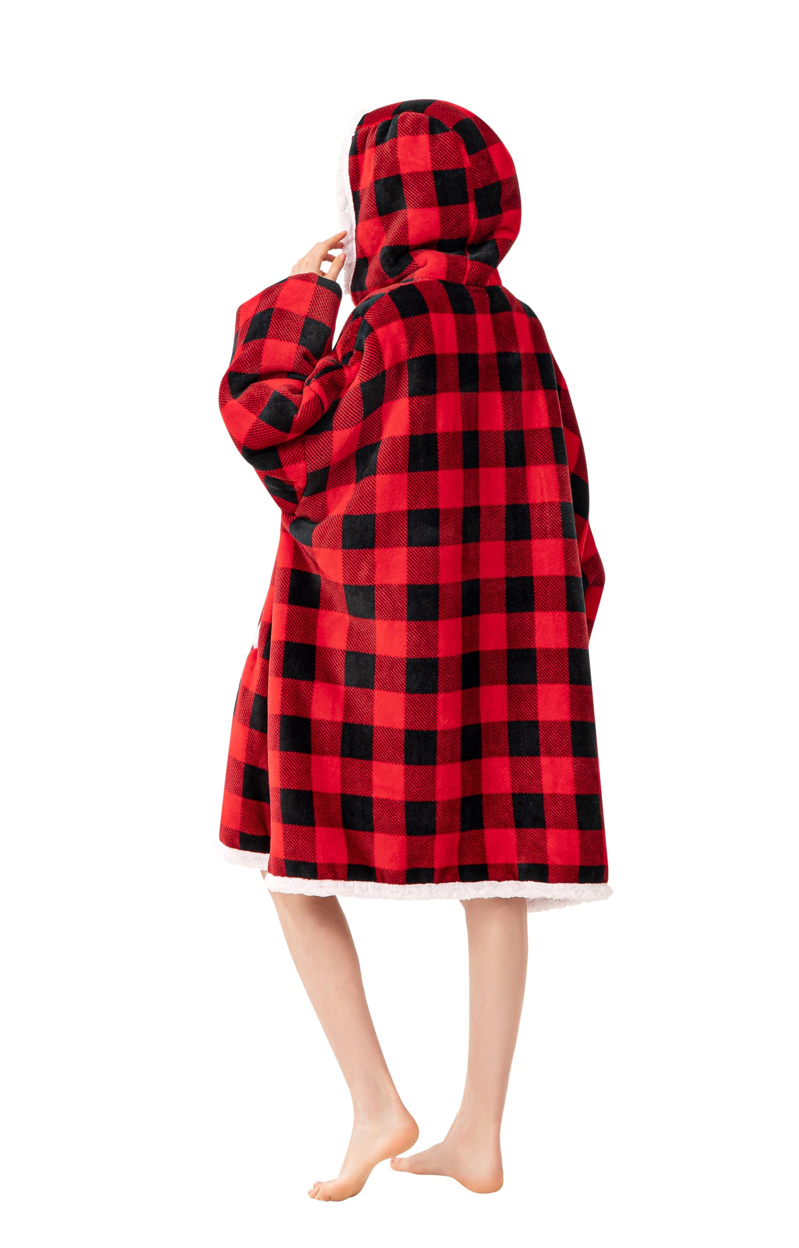 Sunolga Women's Wearable Blanket Hoodie - Oversized Soft Fleece Sweatshirt with Hood & Pockets | Cozy Warm Blanket for Lounge, Travel & Outdoor Activities