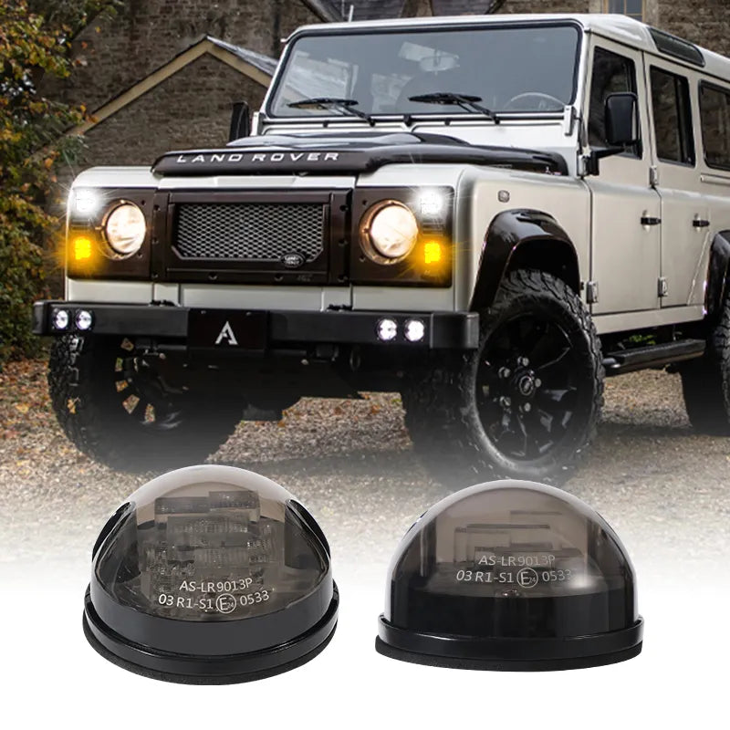 Land Rover Defender 1990-2016 LED Signal Light Kit - Front Indicator, Stop Tail Light & Side Marker Lights (8-Piece Set) for Off-Roading & Night Driving