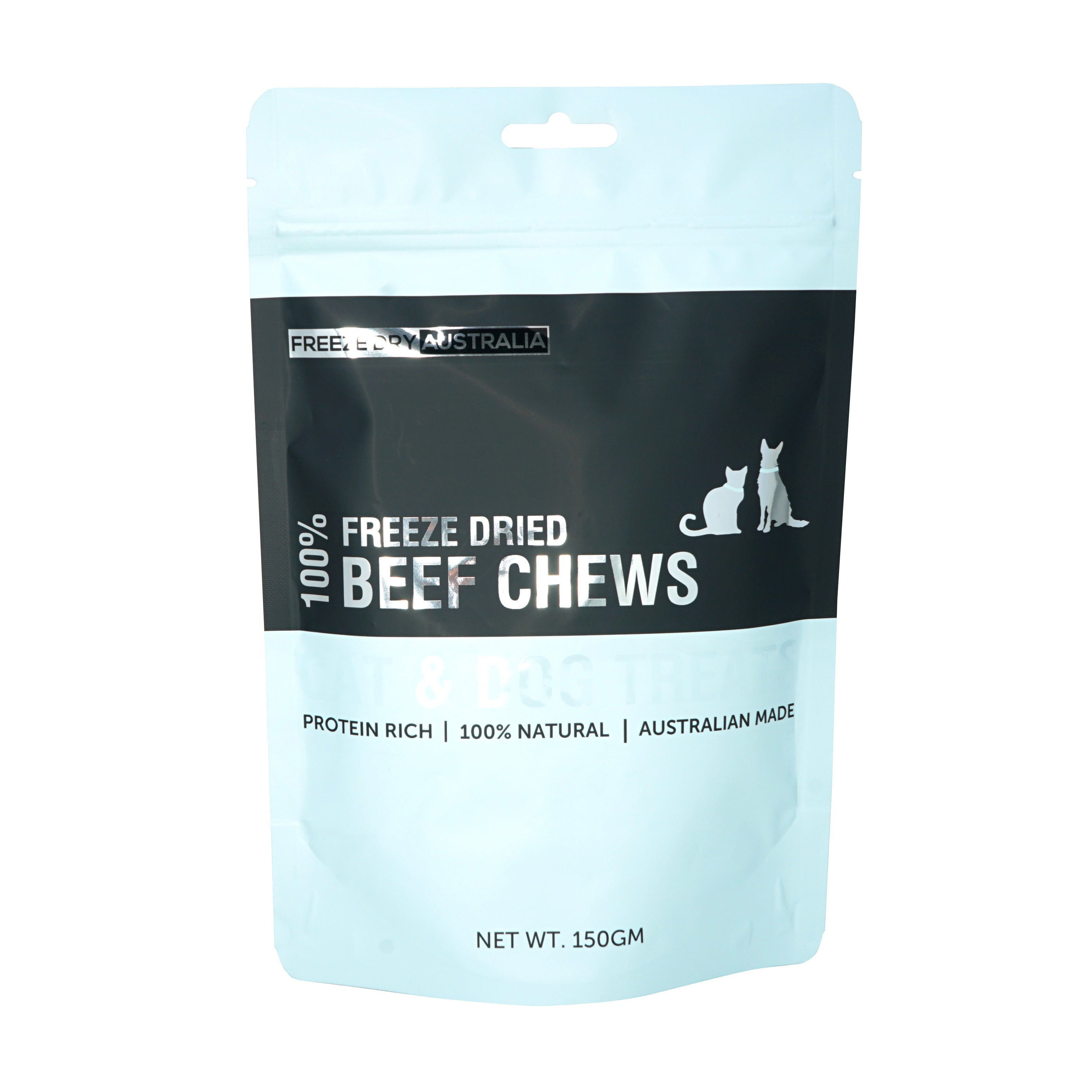 Premium Freeze-Dried Australian Beef Chews - Natural Dog & Cat Treats, 150g | High-Protein Snacks for Training, Rewards & Dental Health
