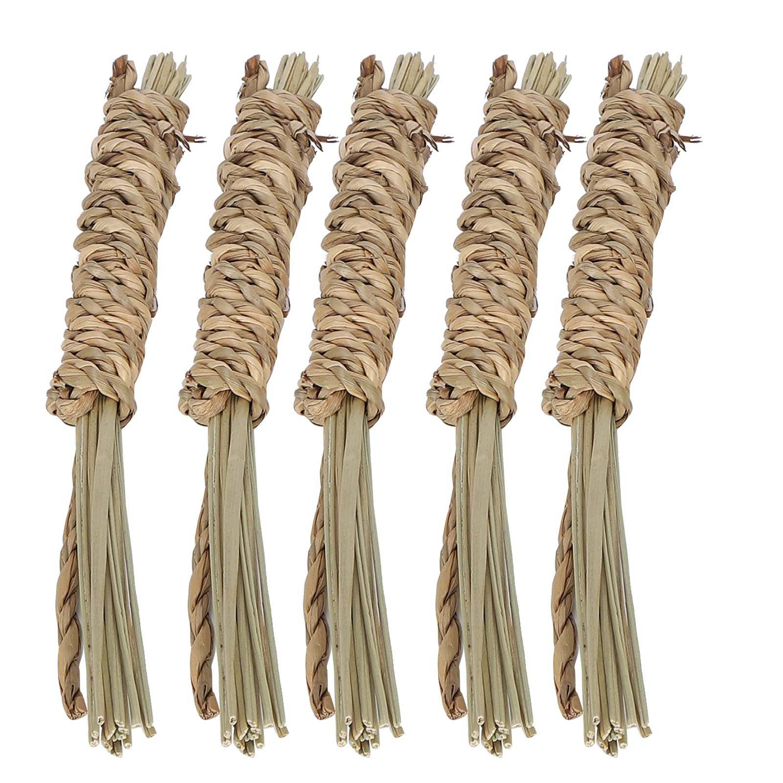 Liyeehao Natural Seagrass Hamster Chew Sticks - Healthy Pet Snacks & Teeth Grinding Toys for Small Animals - Perfect for Cage Enrichment and Dental Care