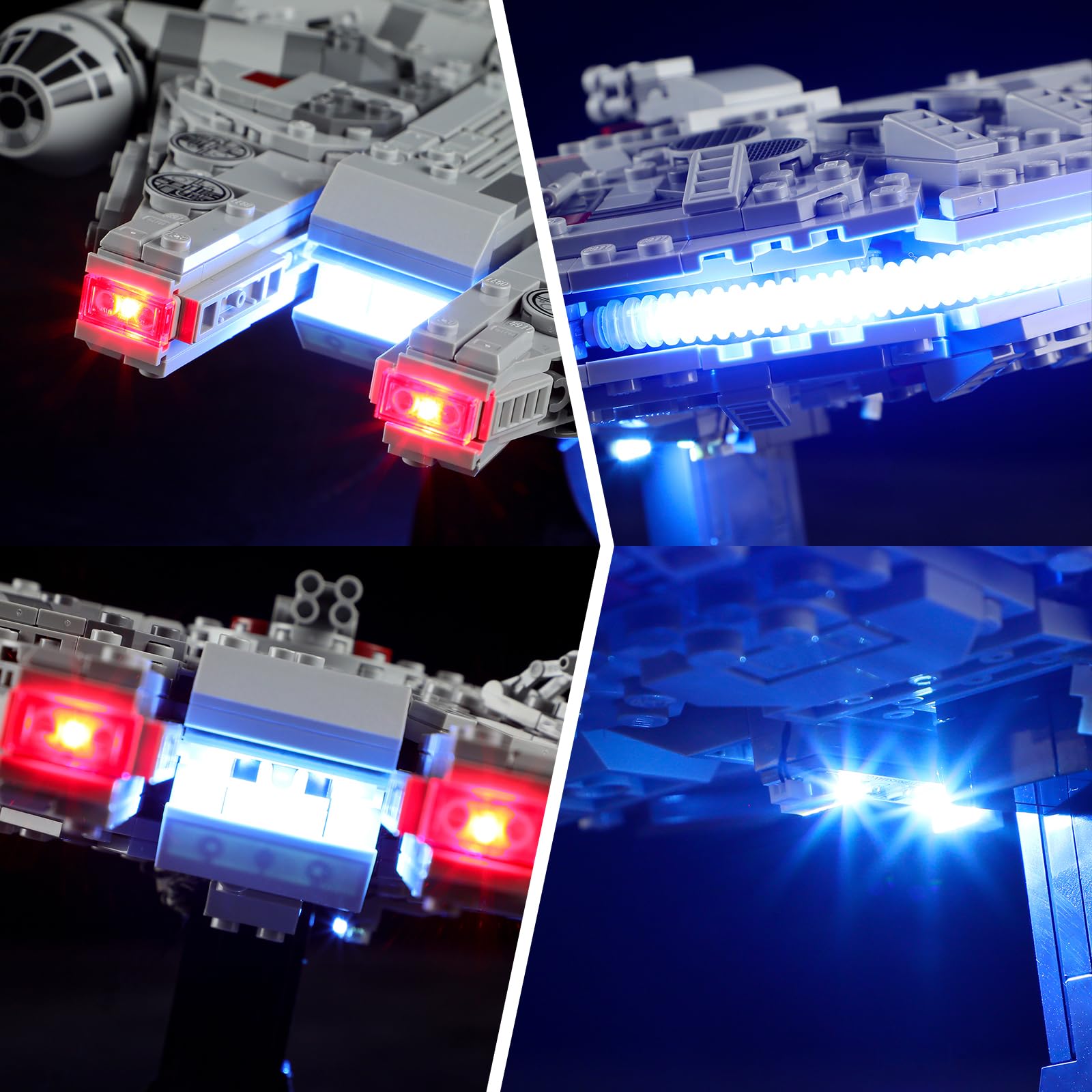 BRIKSMAX LED Light Kit for Lego 75375 Millennium Falcon – Compatible with Lego Star Wars Building Set (Lego Not Included) – Enhance Your Star Wars Display & Nighttime Decor