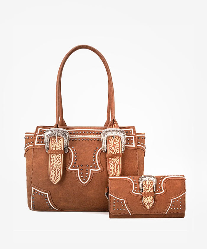 Montana West Concealed Carry Tote Bag with Buckle - Stylish CCW Purse for Women | Perfect for Everyday Use, Travel & Self-Defense
