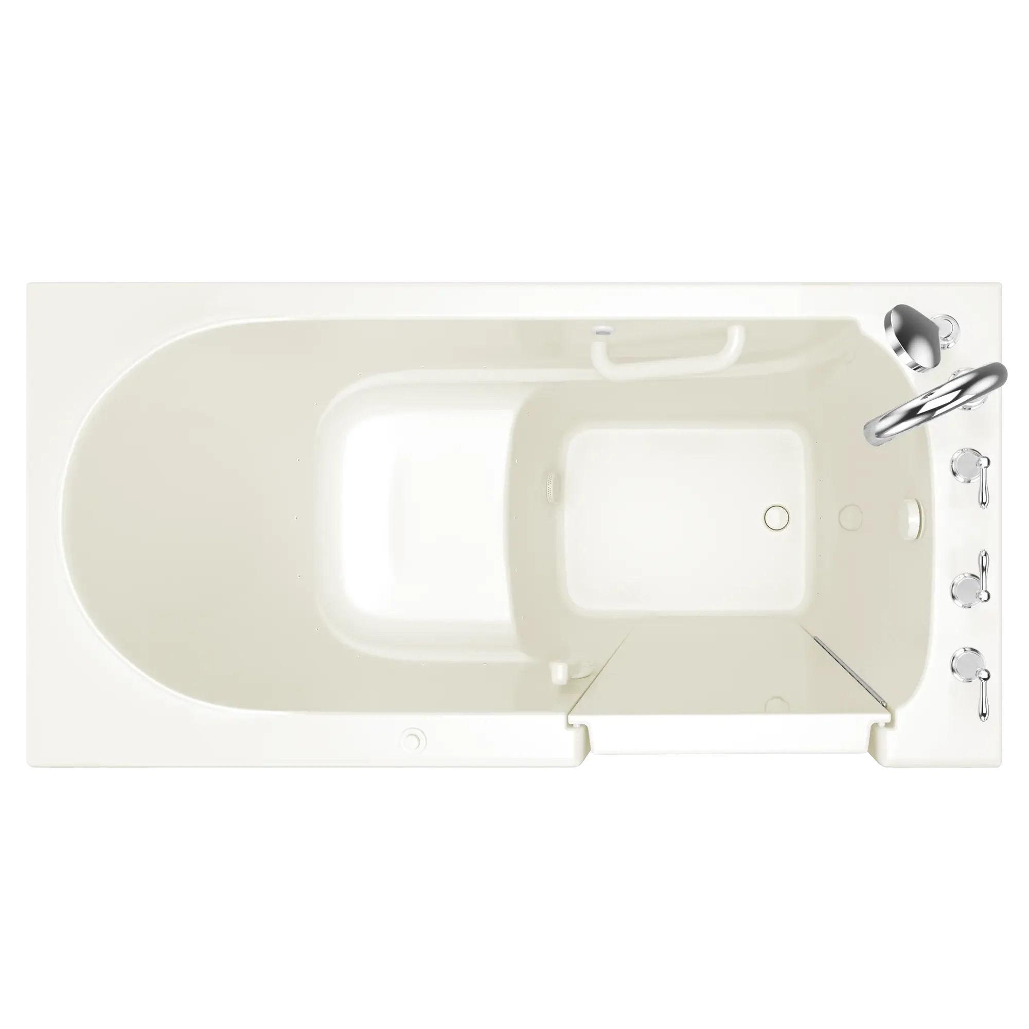 30 x 60 Inch Gelcoat Walk-in Bathtub with Air Spa System - Right Hand Drain & Faucet Included - Ideal for Elderly & Mobility Impaired Users - Perfect for Relaxation & Hydrotherapy at Home