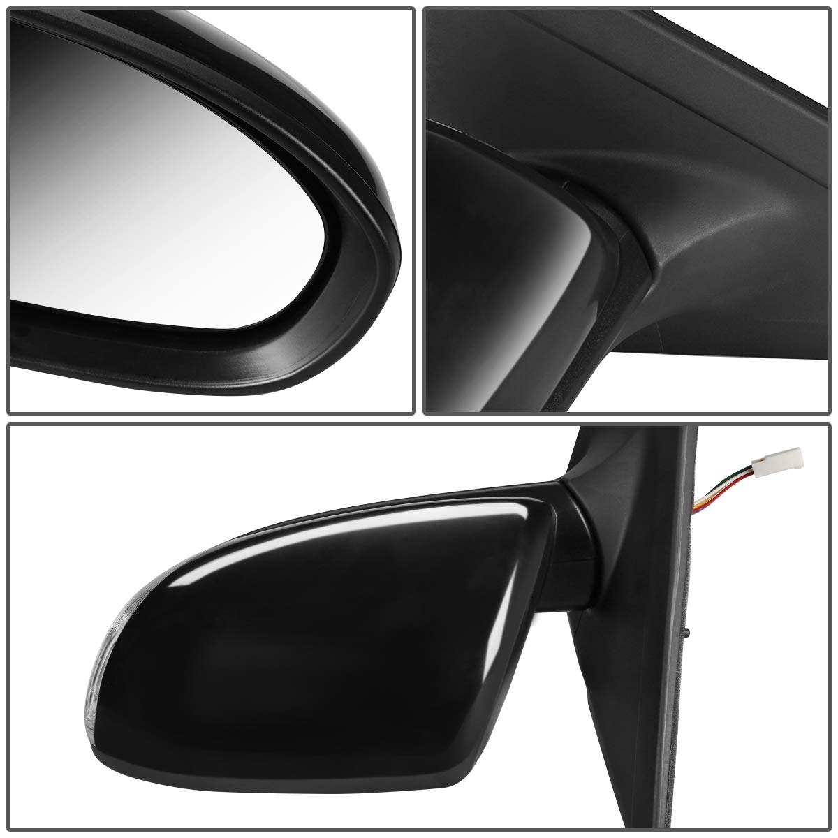 Auto Dynasty MA1320160 MA1321160 Pair OE Style Power Heated Turn Signal Side View Mirrors - Compatible with Mazda 3 2010-2013 | Replacement Door Mirrors for Enhanced Visibility & Safety Driving