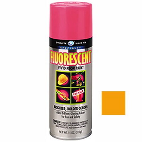 Aervoe Z1422 11 oz Fluorescent Orange Zynolyte Spray Paint Aerosol Can - High Visibility Marking for Safety, Construction & DIY Projects
