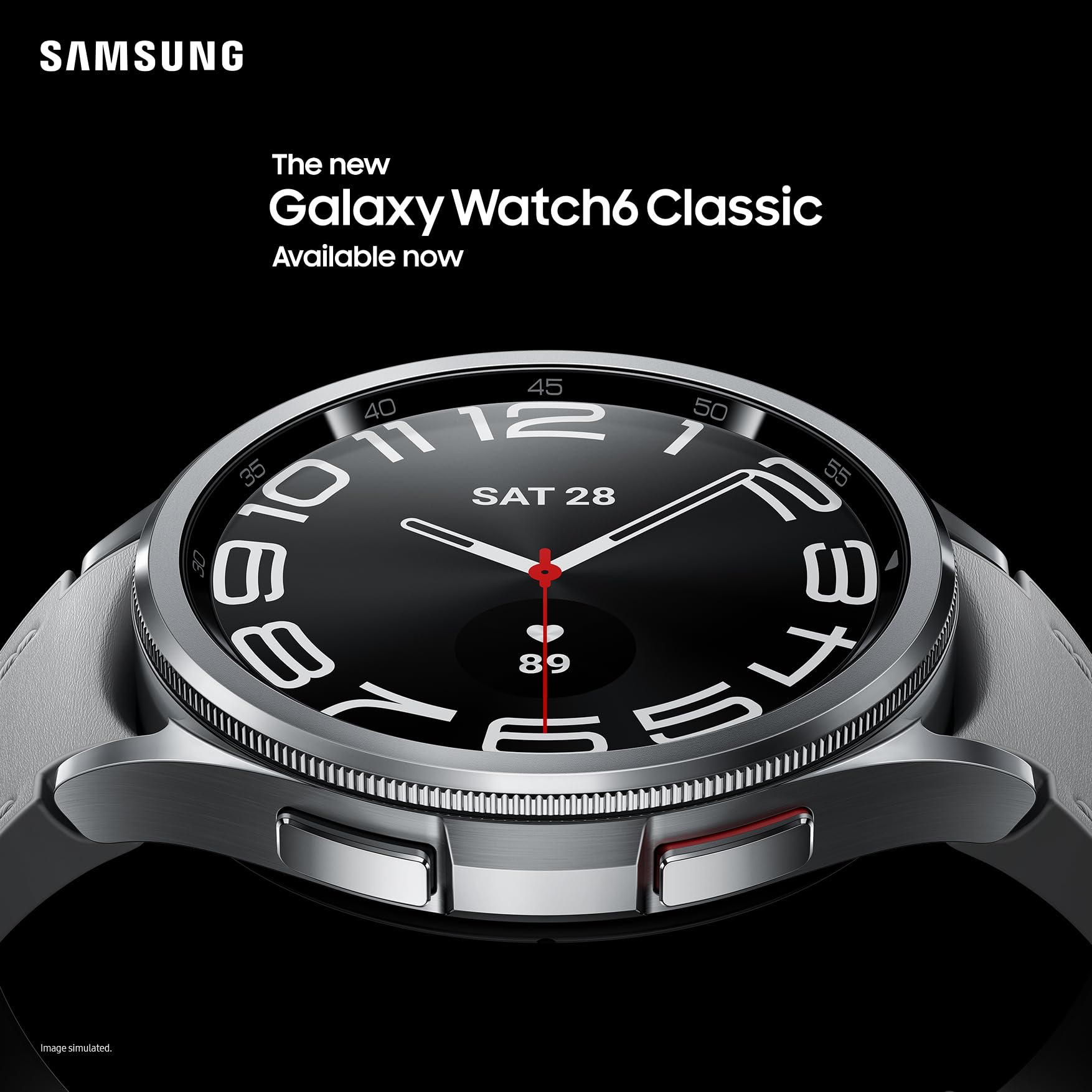 Samsung Galaxy Watch6 Classic 47mm Smartwatch - Bluetooth Fitness Tracker with Heart Rate Monitor, Sleep Tracking & 3-Year Warranty (UK Version) - Perfect for Workouts, Running & Daily Activity Tracking