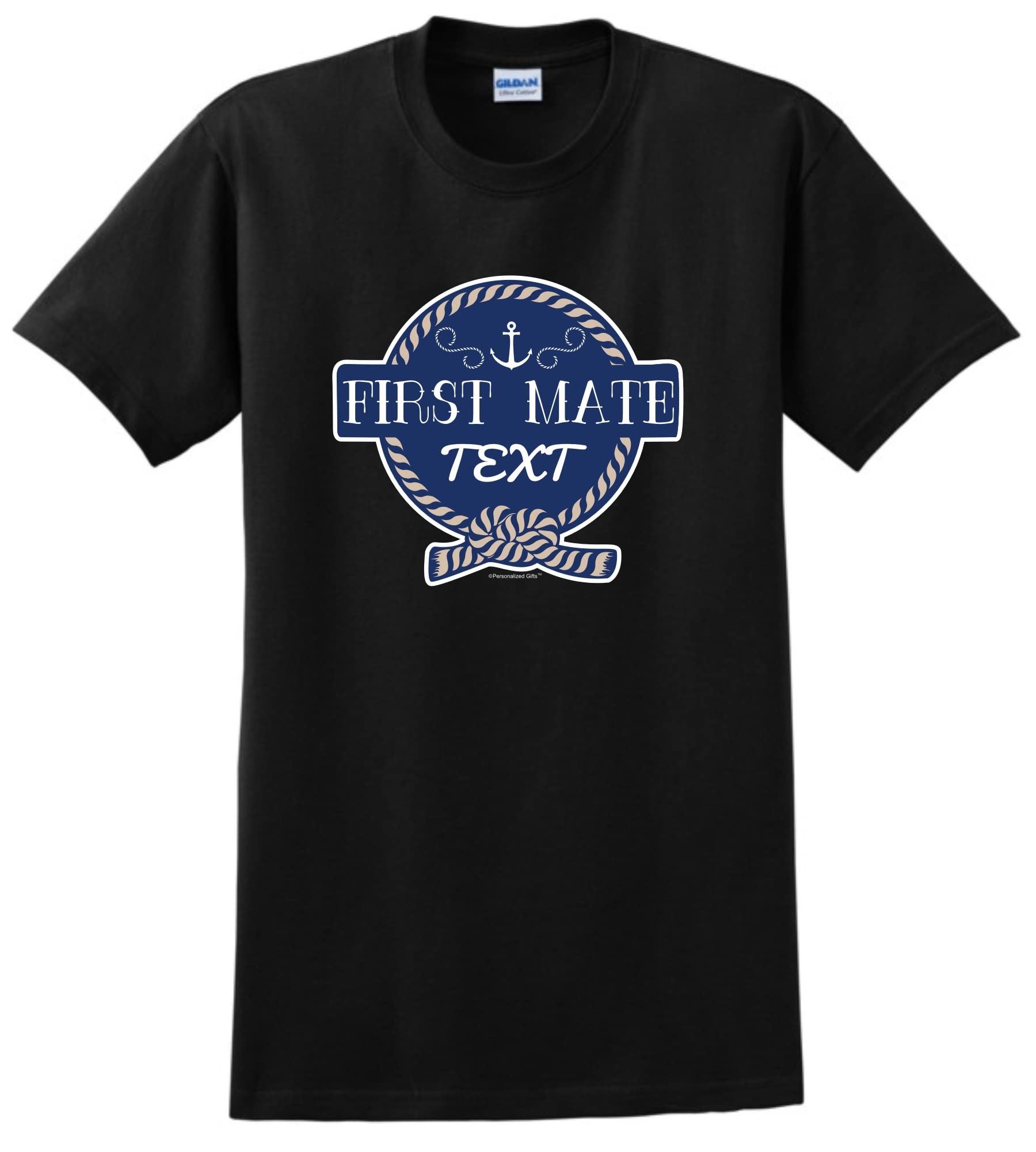 Custom Personalized Boat First Mate Sailing Boating T-Shirt - Perfect Gift for Sailors & Nautical Enthusiasts | Ideal for Sailing Trips, Boat Parties & Marine Events