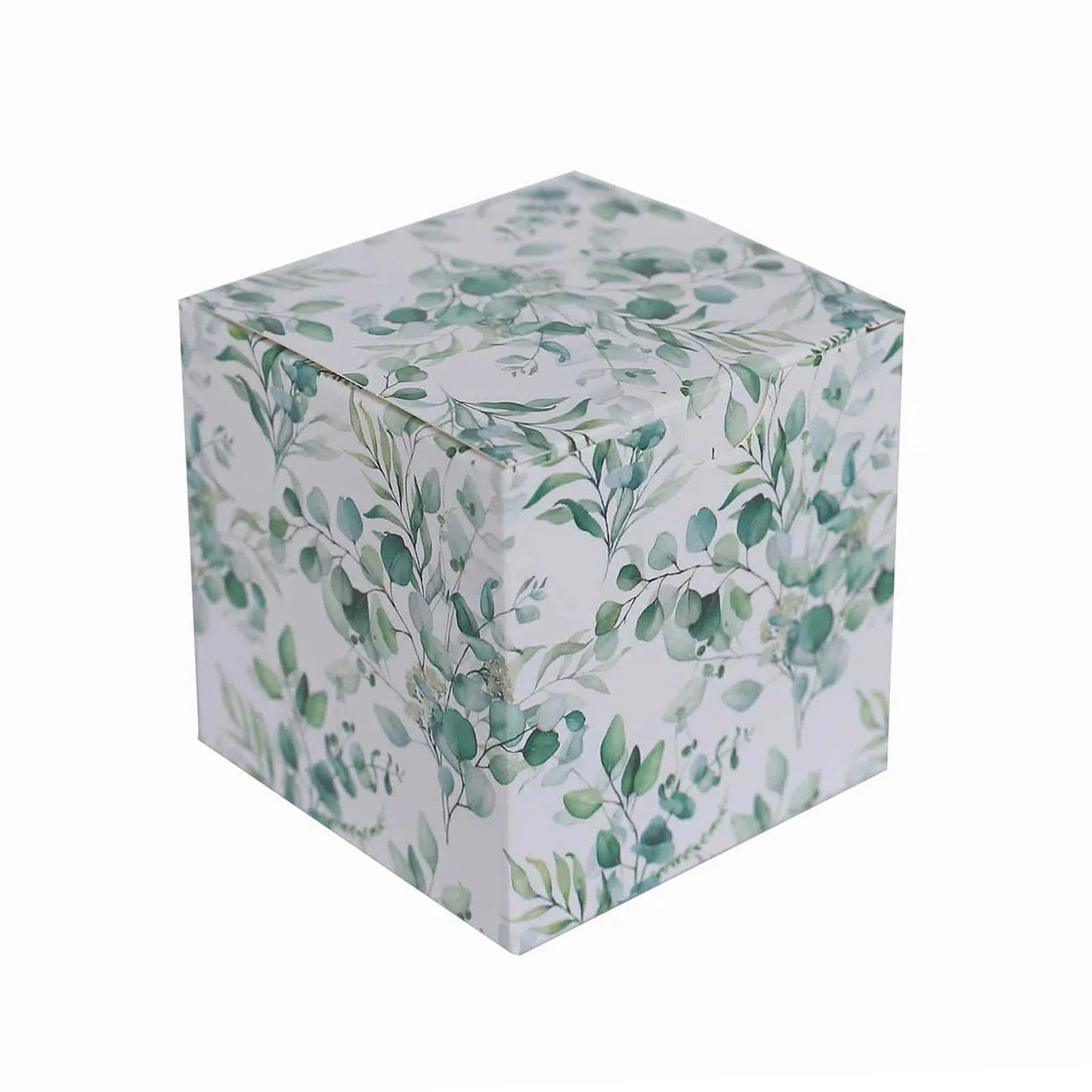 25 Pack 3x3 Inch Square Floral Printed Favor Gift Boxes - White - Perfect for Wedding Favors, Party Decorations and Small Gift Packaging
