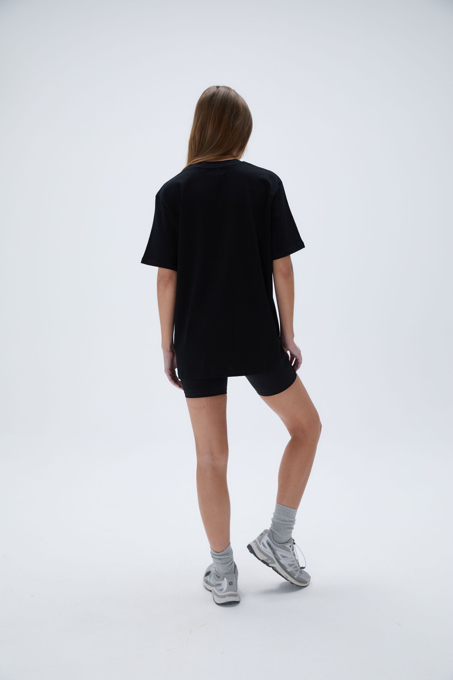 ADA Oversized Short Sleeve T-Shirt for Women - Soft Cotton Black Tee - Casual Loungewear & Streetwear Fashion