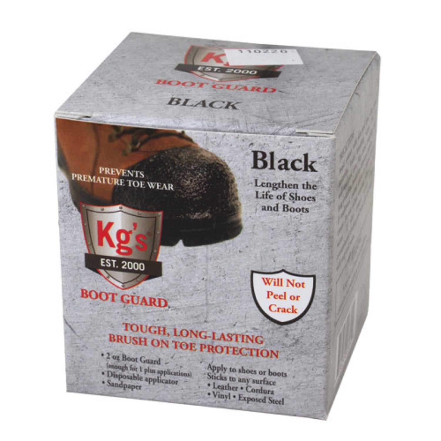 KG's Boot Guard Brush-On Toe Protection for Work Boots & Shoes | Waterproof, Durable & Easy to Apply | Perfect for Construction, Hiking & Outdoor Activities