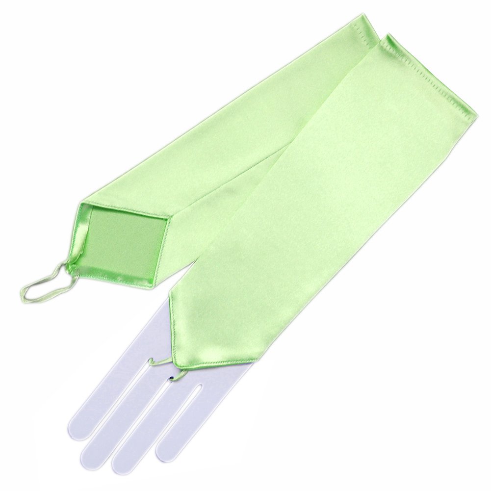 Stretch Satin Fingerless Gloves - Below-The-Elbow Length 8BL - Elegant Fashion Accessory for Women, Perfect for Evening Events, Parties, and Cold Weather Outfits
