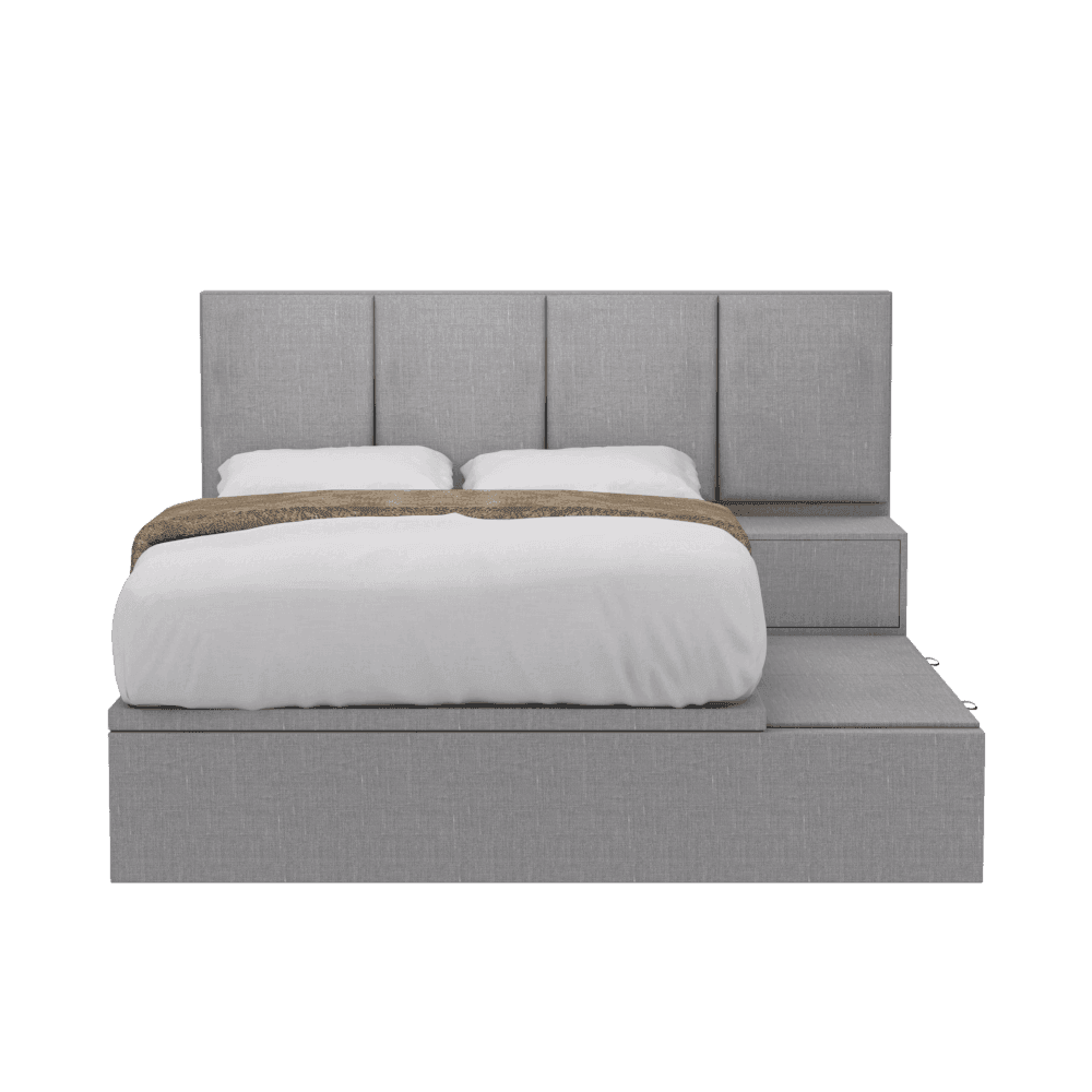 Idella Platform Storage Bed - Queen Size, Modern Wooden Bed Frame with Underbed Storage, Space-Saving Solution for Small Bedrooms | Perfect for Apartments, Dorms & Guest Rooms