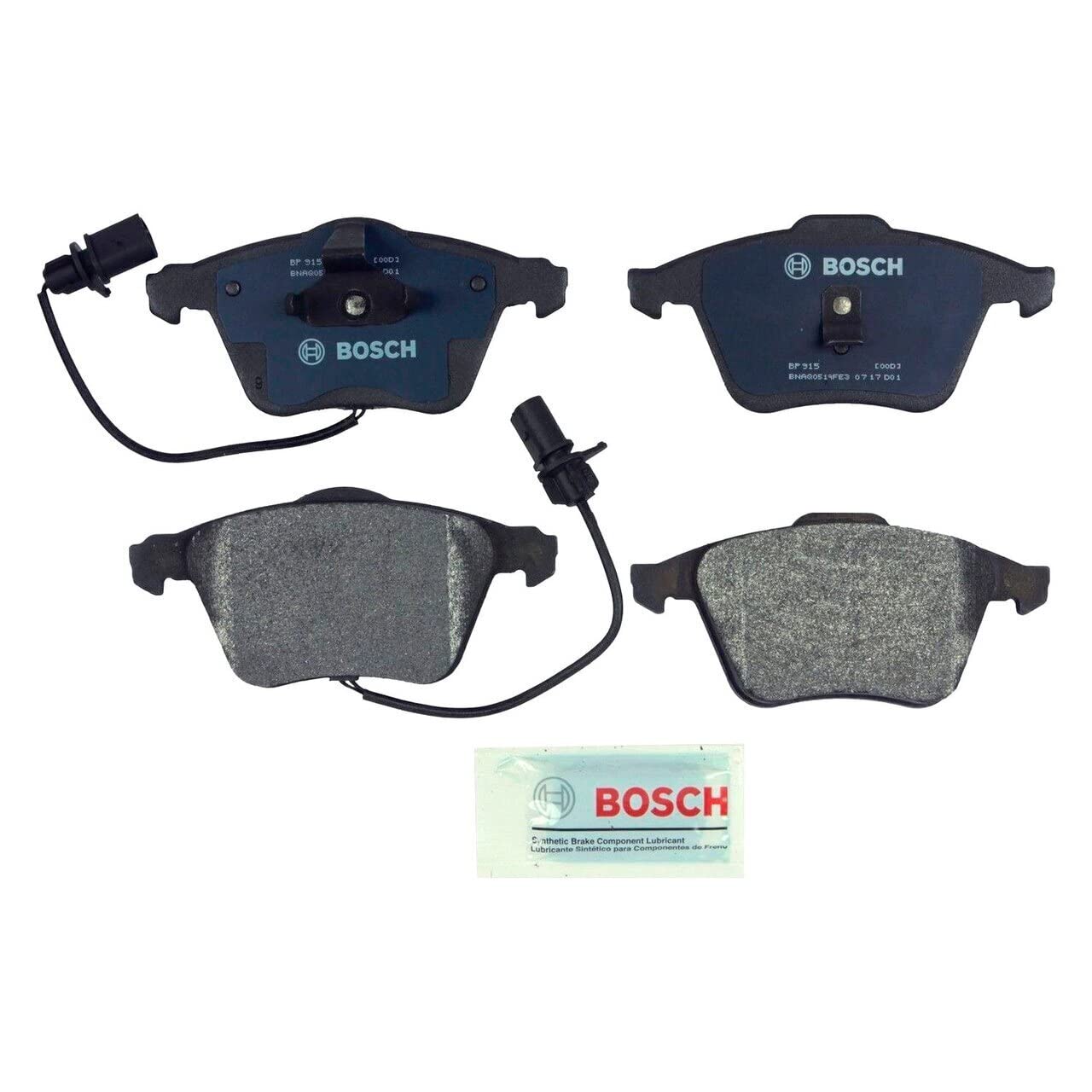 Bosch BP915 Disc Brake Pads - High Performance Ceramic Brake Pads for Smooth & Quiet Stopping | Perfect for Sedans, SUVs & Trucks | Durable & Reliable Braking Solution for Daily Commute & Highway Driving