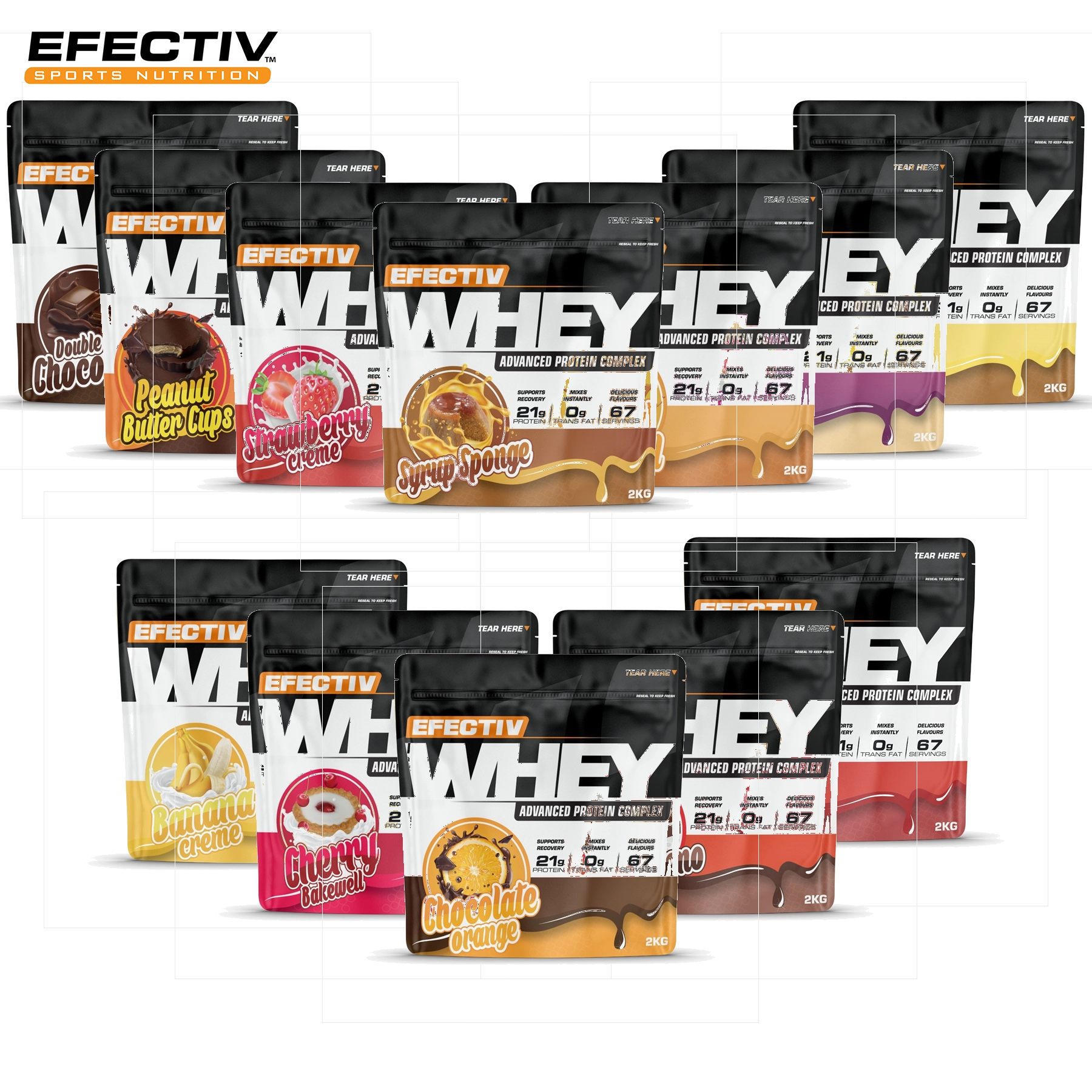 Efectiv Nutrition Whey Protein Powder 2kg (4.4 lbs) - Premium Muscle Recovery & Growth Supplement for Athletes & Fitness Enthusiasts | Post-Workout, Meal Replacement & Healthy Lifestyle Support