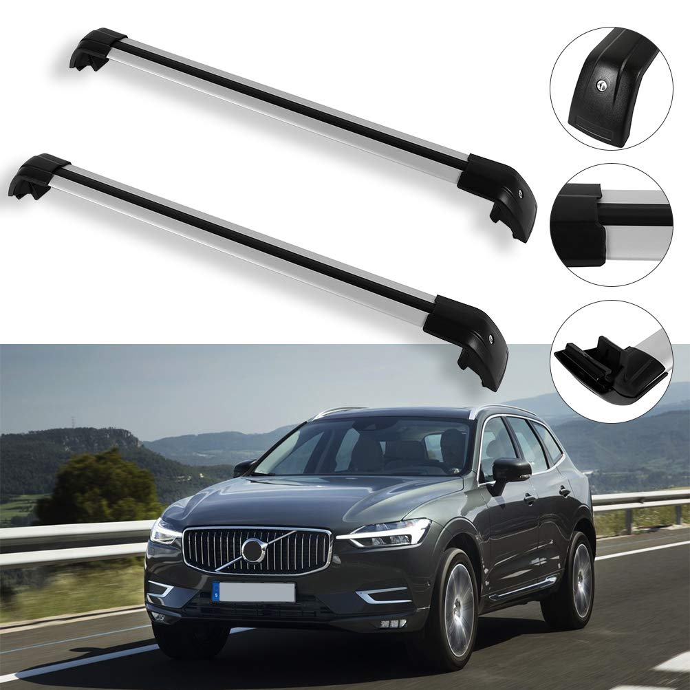 ECCPP Universal Roof Rack Crossbars - Compatible with Porsche Cayenne 2011-2017 & Volvo XC60 2013-2018 - Heavy Duty 165LBS Capacity Cargo Carrier for Kayak, Canoe, Luggage, Snowboard - Perfect for Road Trips & Outdoor Adventures