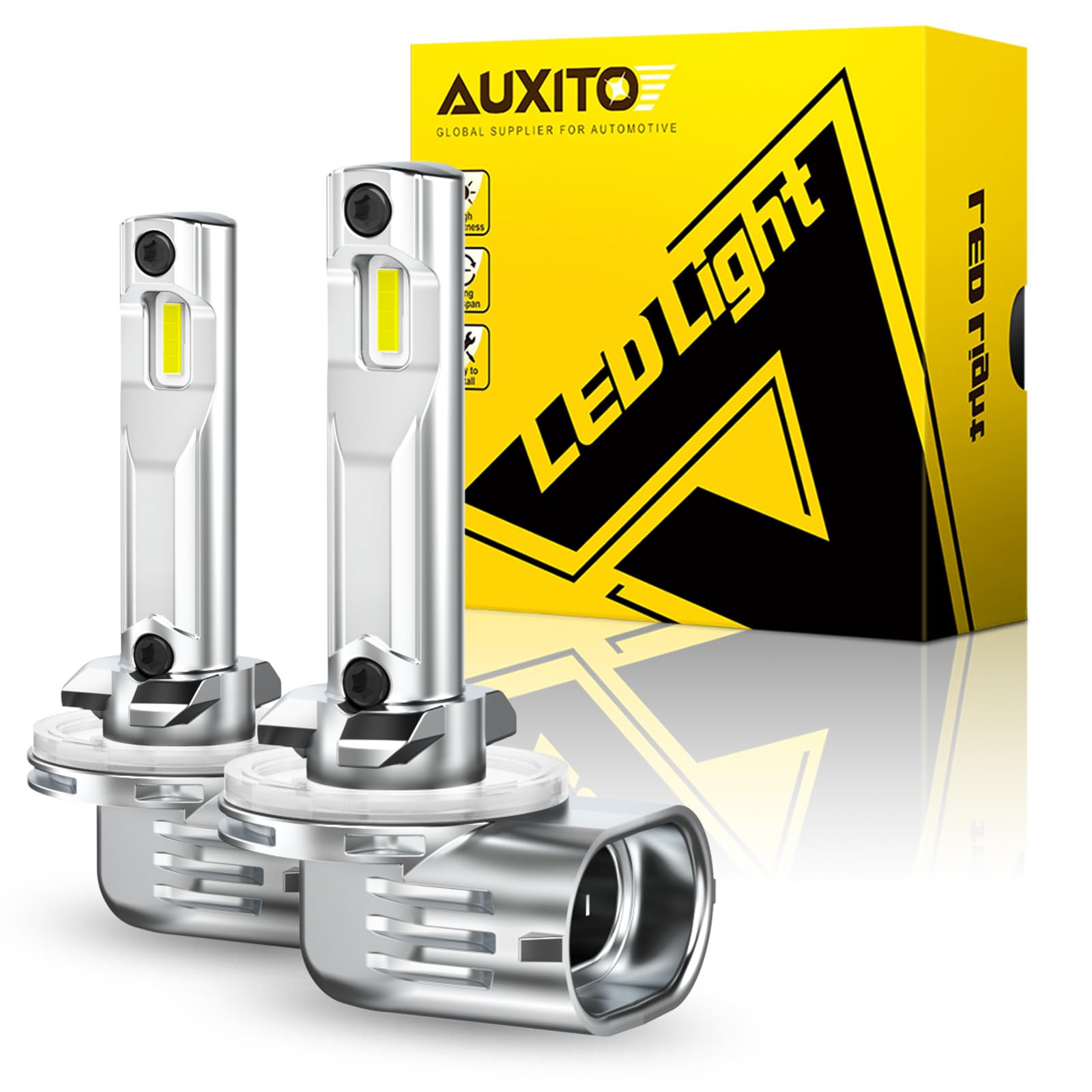 AUXITO 881 LED Fog Light Bulbs - 16,000LM Super Bright, 10-Year Lifespan, Plug & Play, CANBUS Ready - Compatible with 886 889 H28 888 894 896 898 - Perfect for Off-Road, Night Driving & Foggy Conditions (Pack of 2)