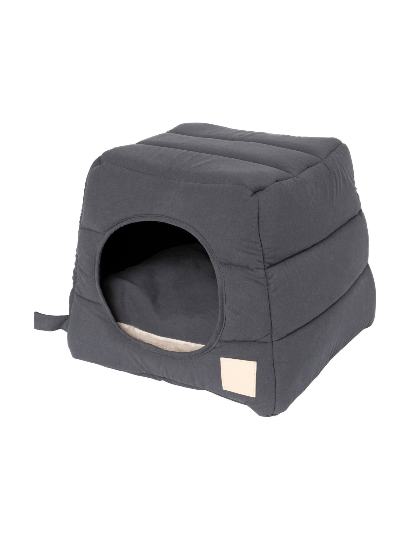 Fuzzyard Life Cat Cubby - Cozy Grey Pet Bed for Cats & Kittens | Perfect for Indoor Lounging, Napping & Relaxation