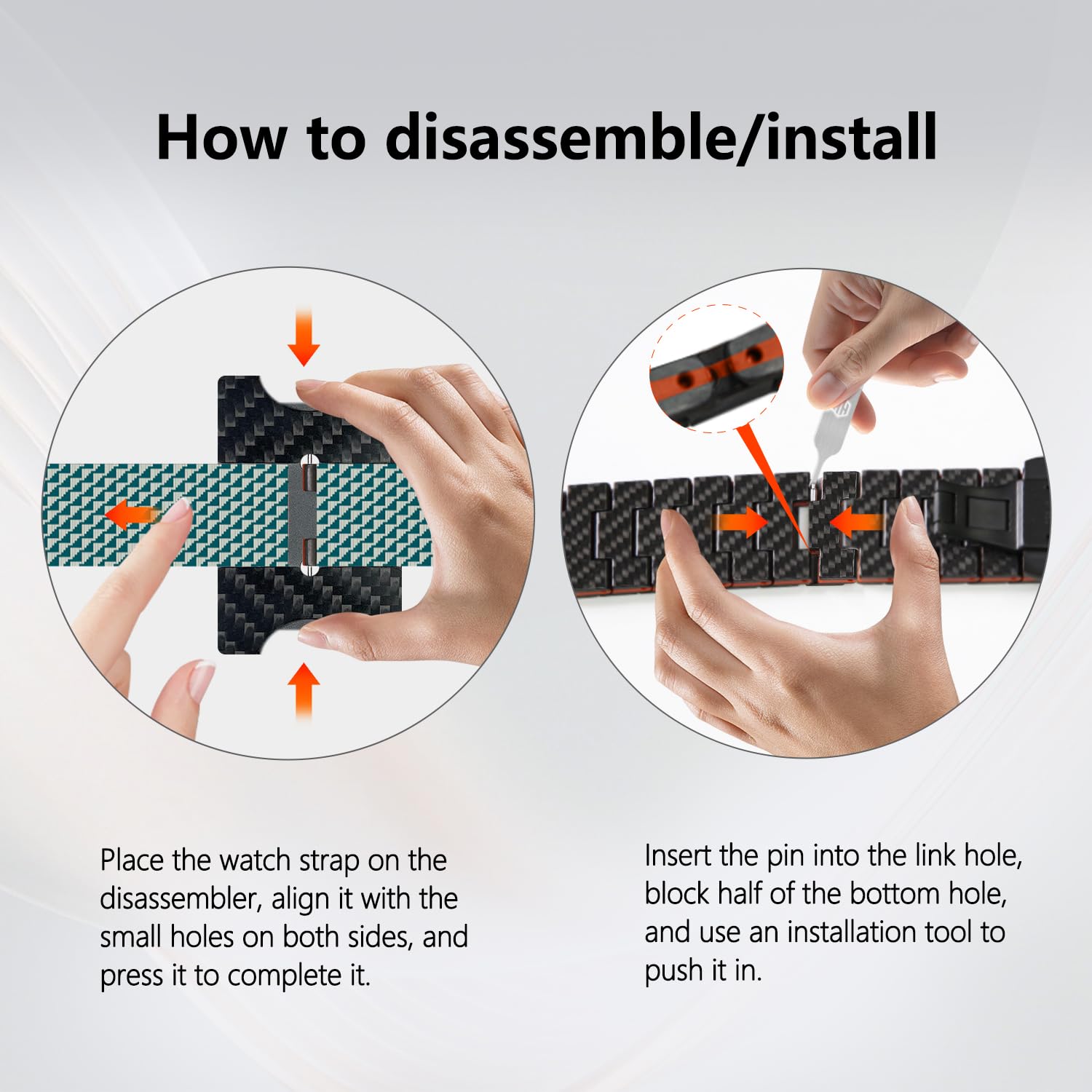 Premium Carbon Fiber Apple Watch Band Compatible with iWatch Ultra 2/Ultra/Series 10/9/8/7/6/SE/5/4/3/2/1 - Lightweight Durable Sport Strap for Workout, Running & Everyday Wear