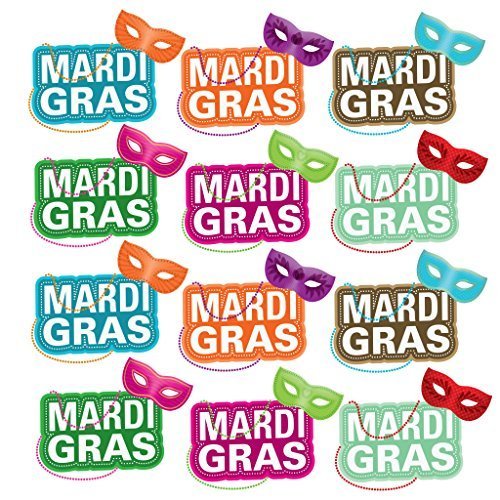 VictoryStore Mardi Gras Yard Signs - Outdoor Lawn Decorations with 24 Short Stakes for Pathway Markers | Perfect for Festive Home Decor, Garden Parties & Carnival Celebrations