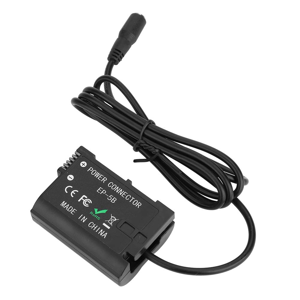 Shanrya Dummy Battery for Nikon D800 D810 Cameras - High-Quality Plastic Plug & Play Power Adapter - Perfect for Studio, Photography, and Video Recording (US Compliant)